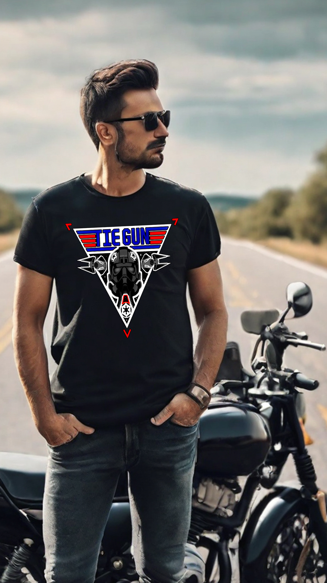 Nome do produto: CAMISETA STAR WARS TIE GUN