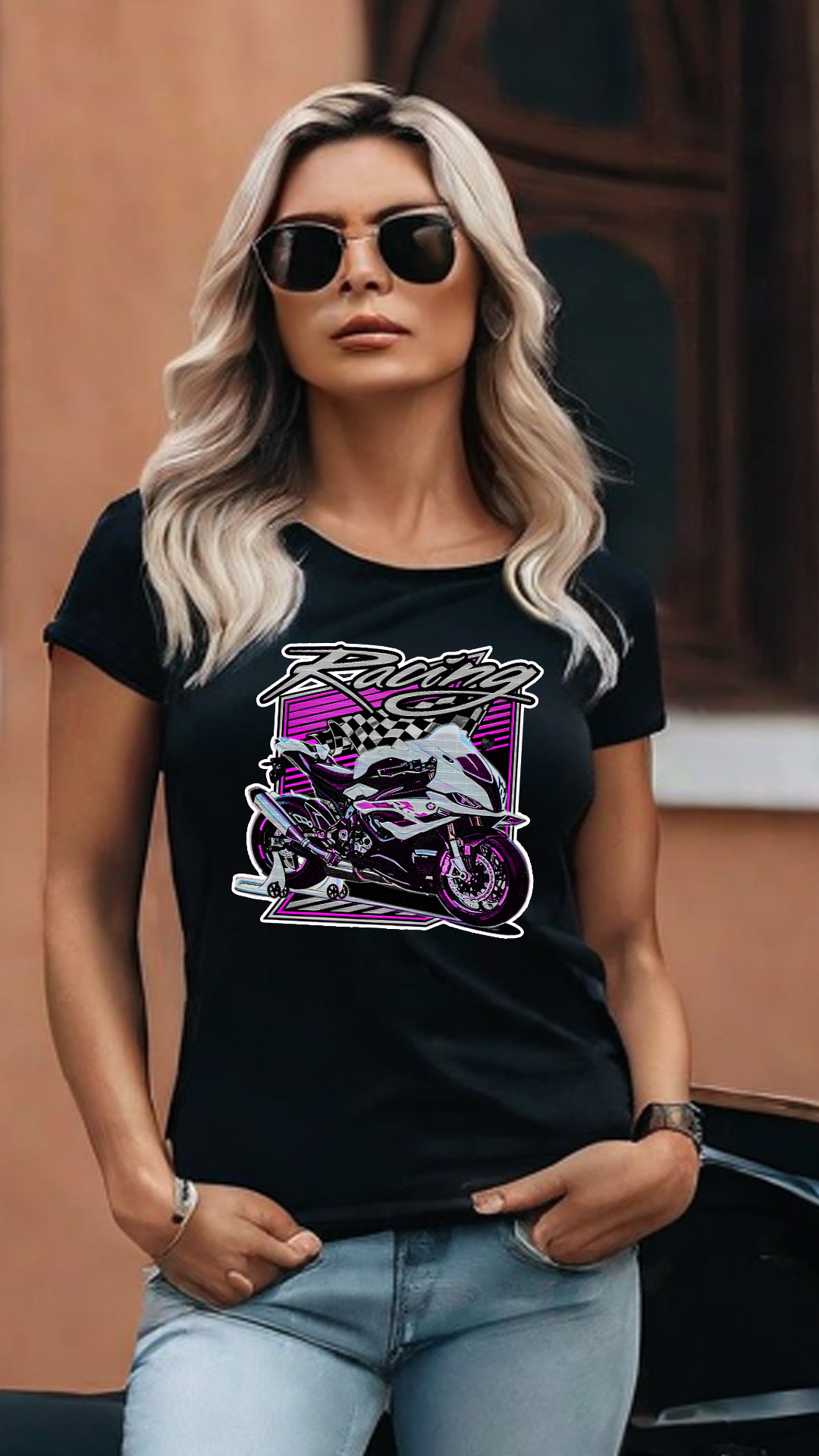 Nome do produto: CAMISETA FEMININA BMW RACING