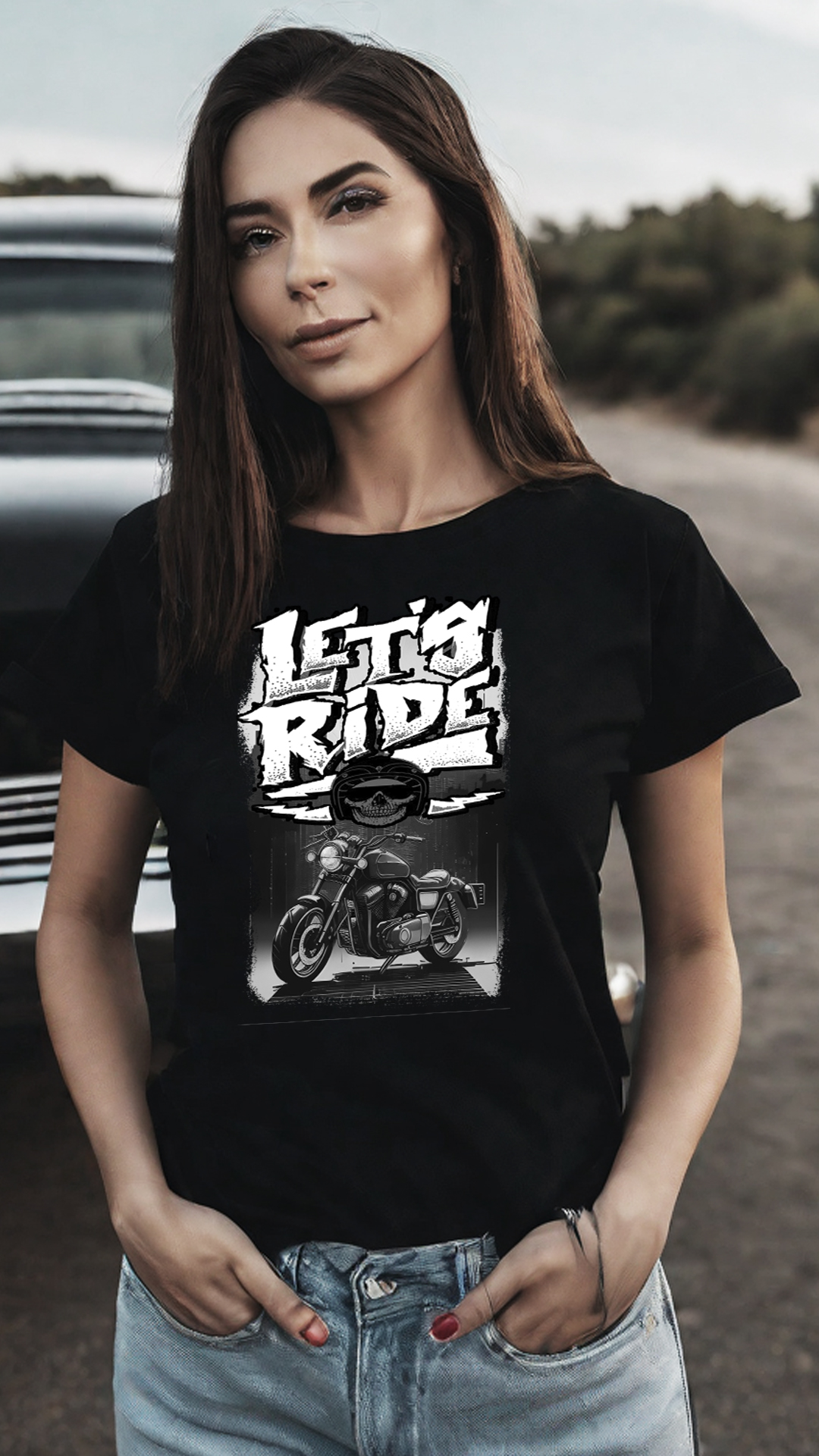 Nome do produto: CAMISETA FEMININA LET\'S RIDE