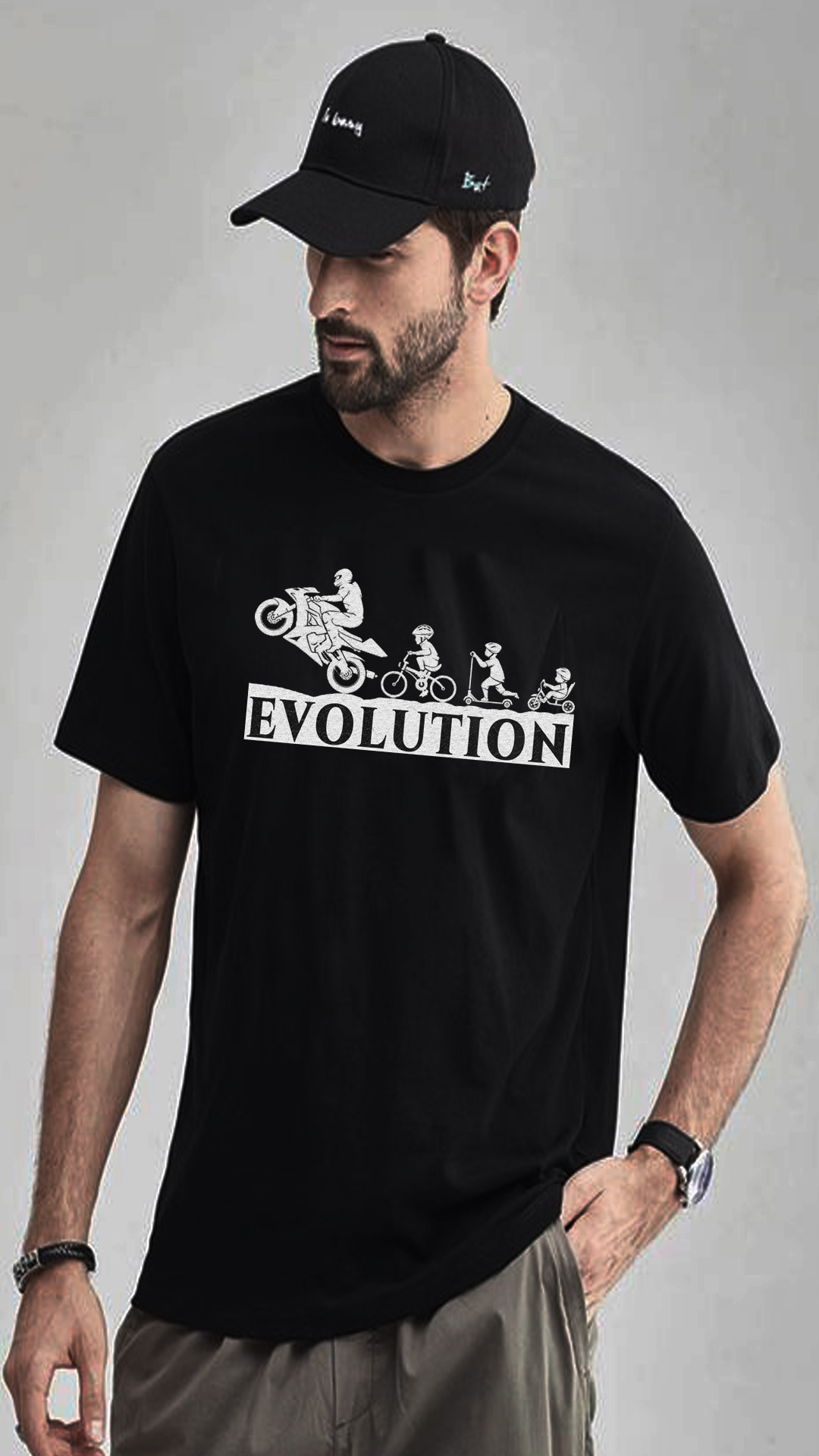 Nome do produto: CAMISETA EVOLUÇÃO DE MOTOQUEIRO