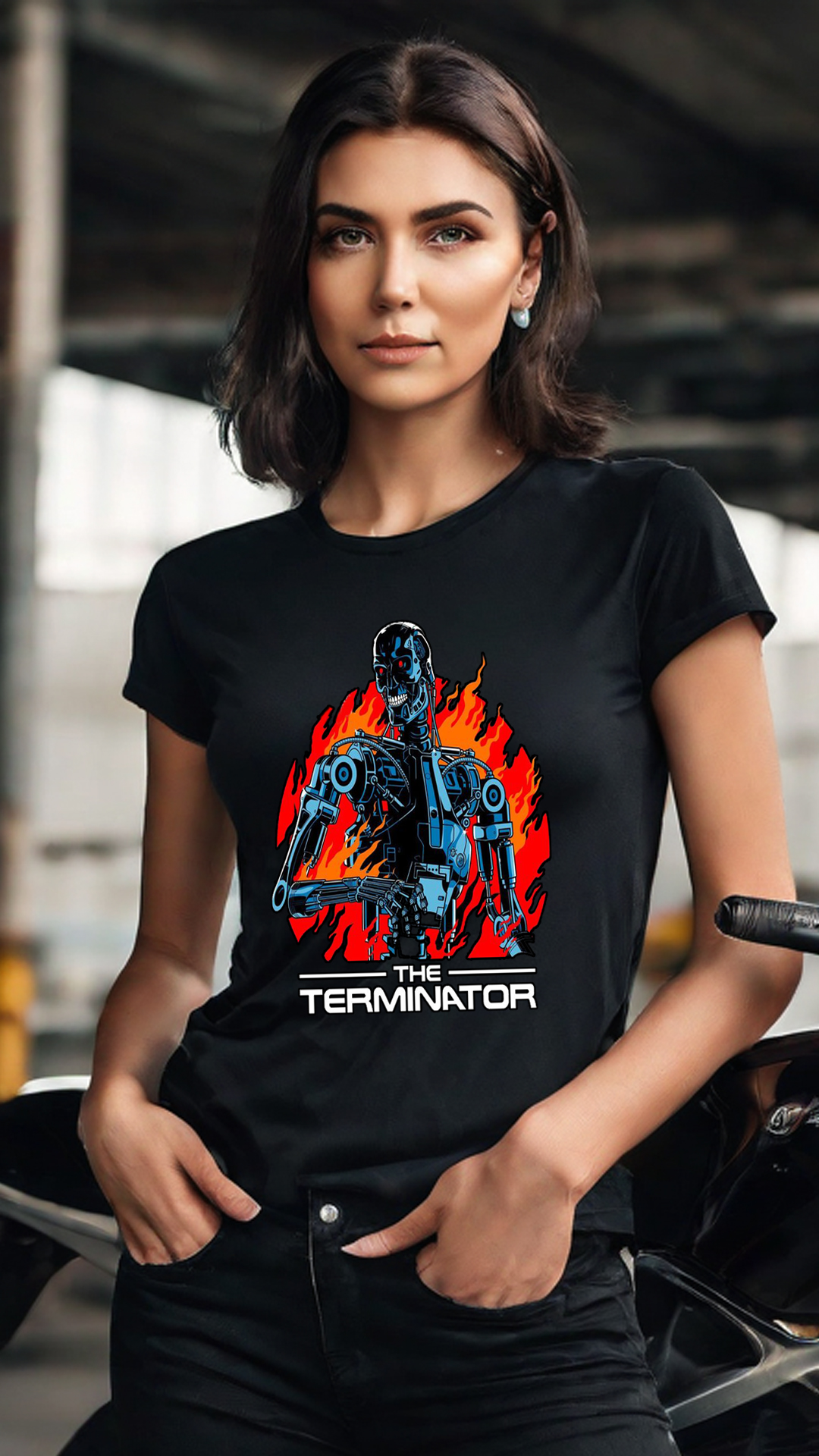 Nome do produto: CAMISETA FEMIININA THE TERMINATOR