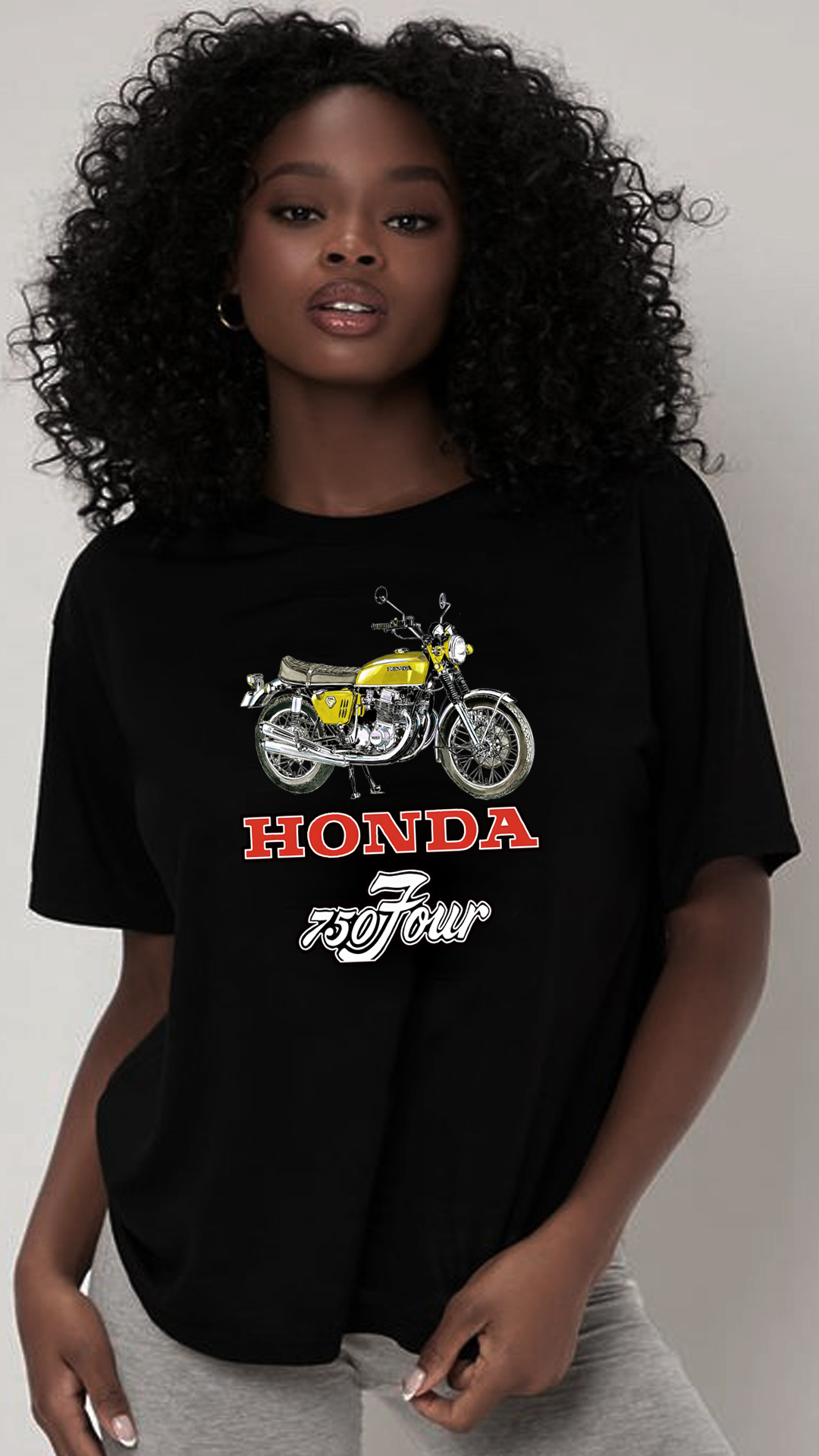 Nome do produto: CAMISETA FEMININA HONDA 750 FOUR