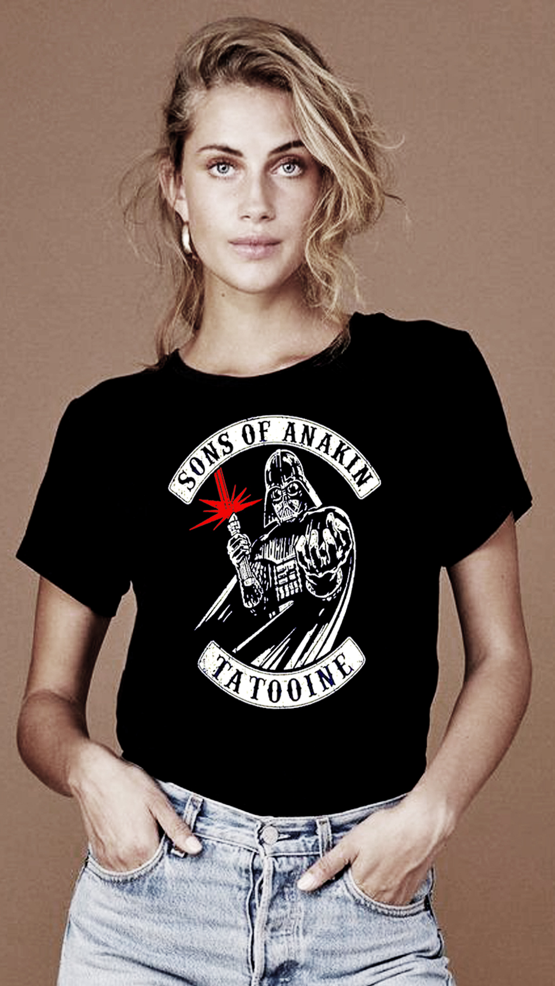 Nome do produto: CAMISETA FEMININA SONS OF ANAKIN