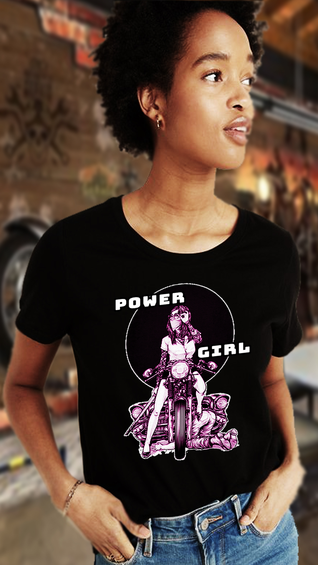 Nome do produto: CAMISETA  FEMININA POWER GIRL