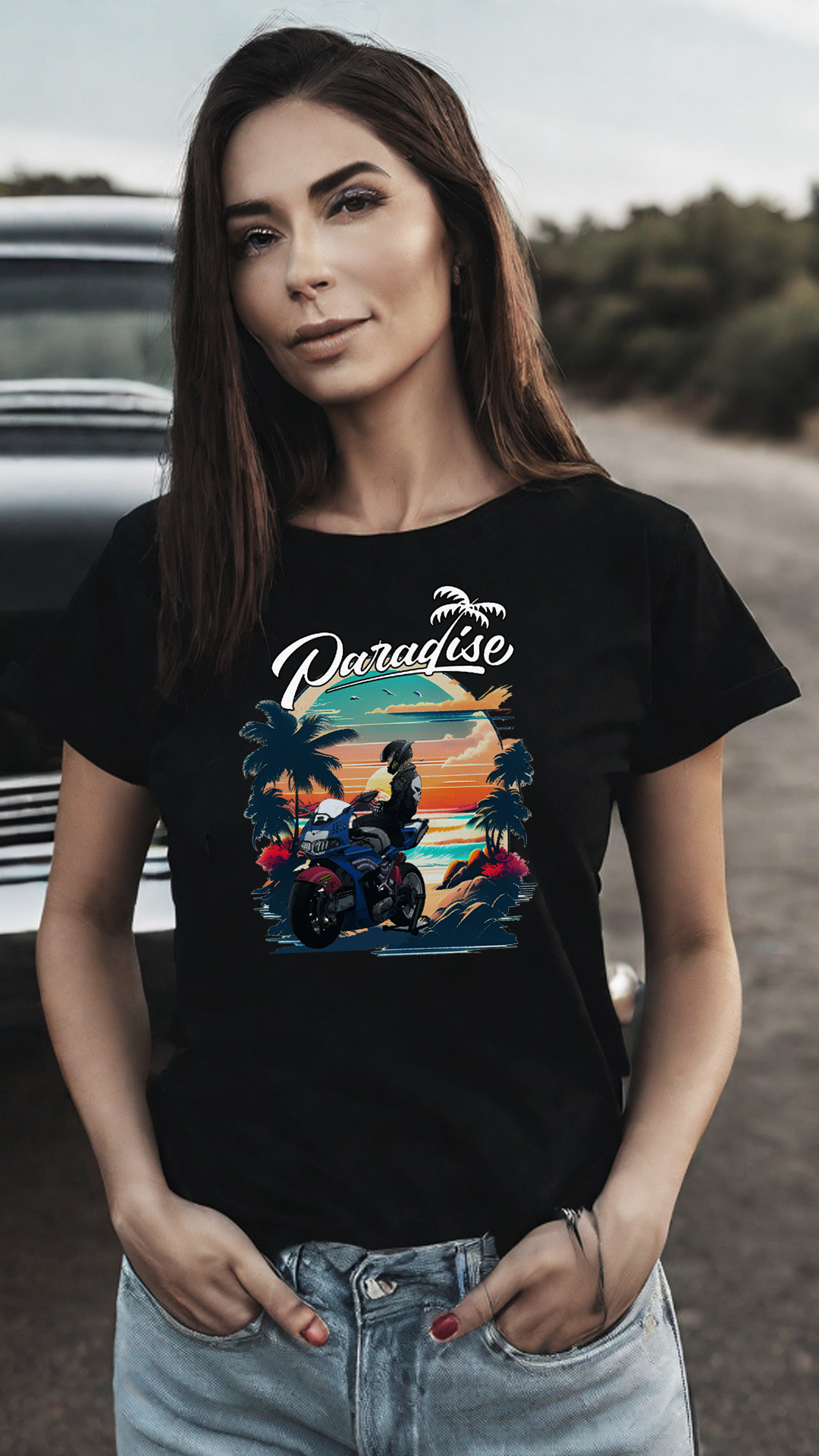 Nome do produto: CAMISETA FEMININA PARADISE