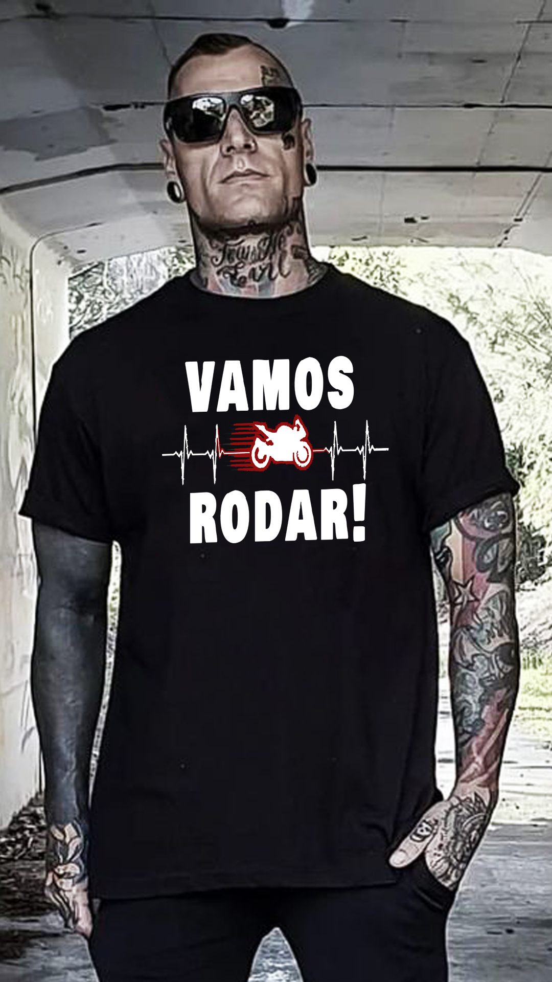 Nome do produto: CAMISETA VAMOS RODAR