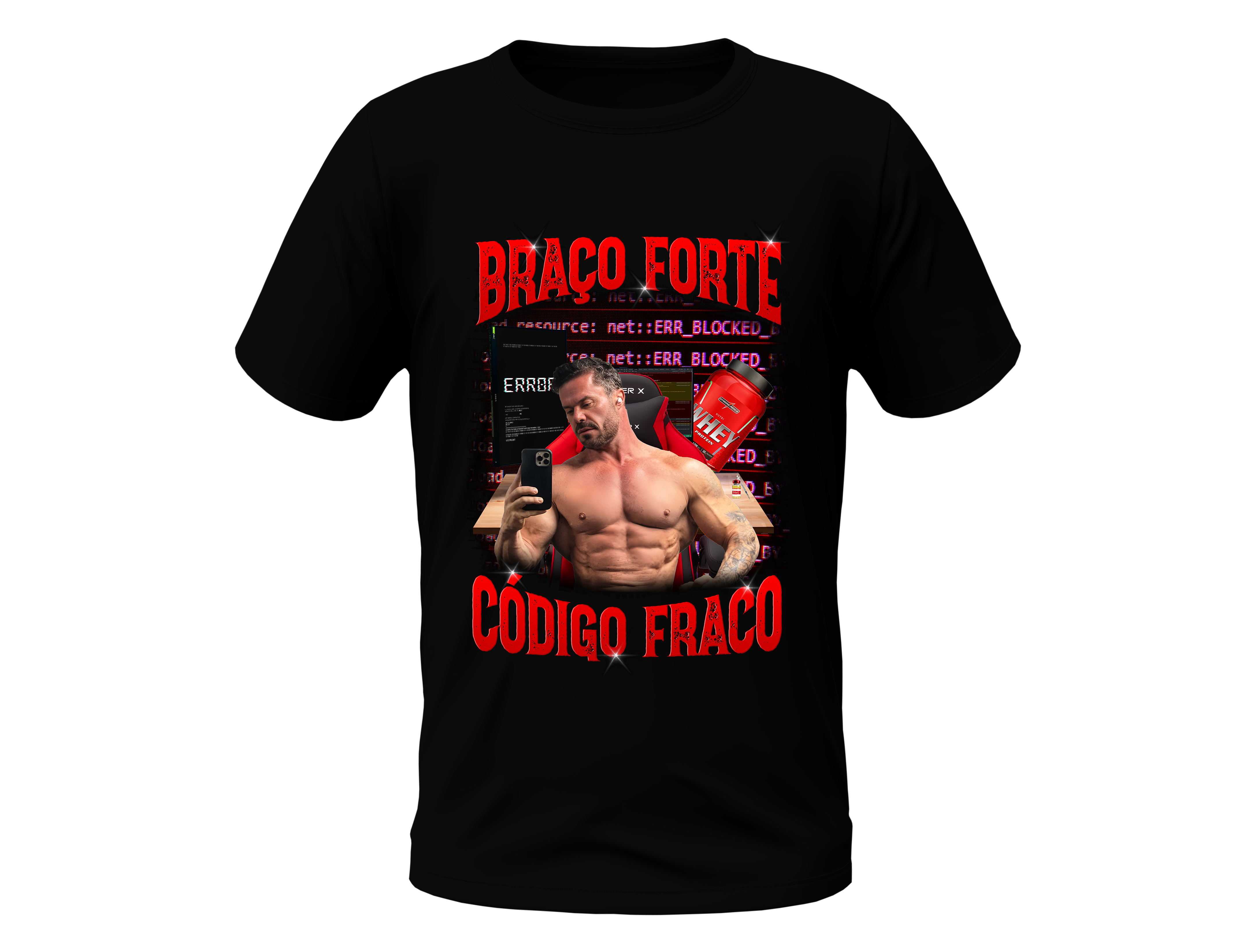 Nome do produto: Camisa Braço Forte Código Fraco Cariani - Preta