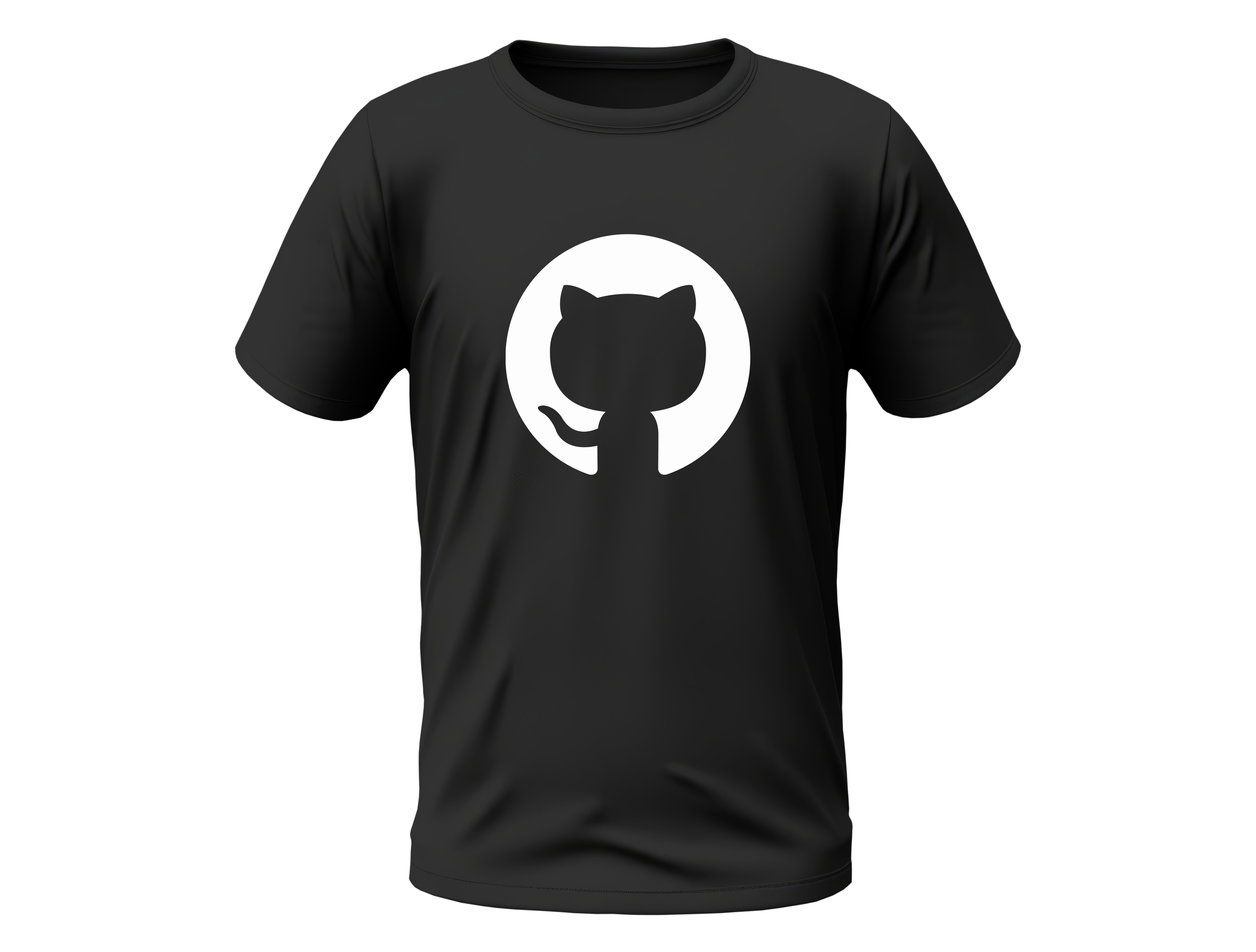 Nome do produto: Camisa GitHub - Logo centro Preta