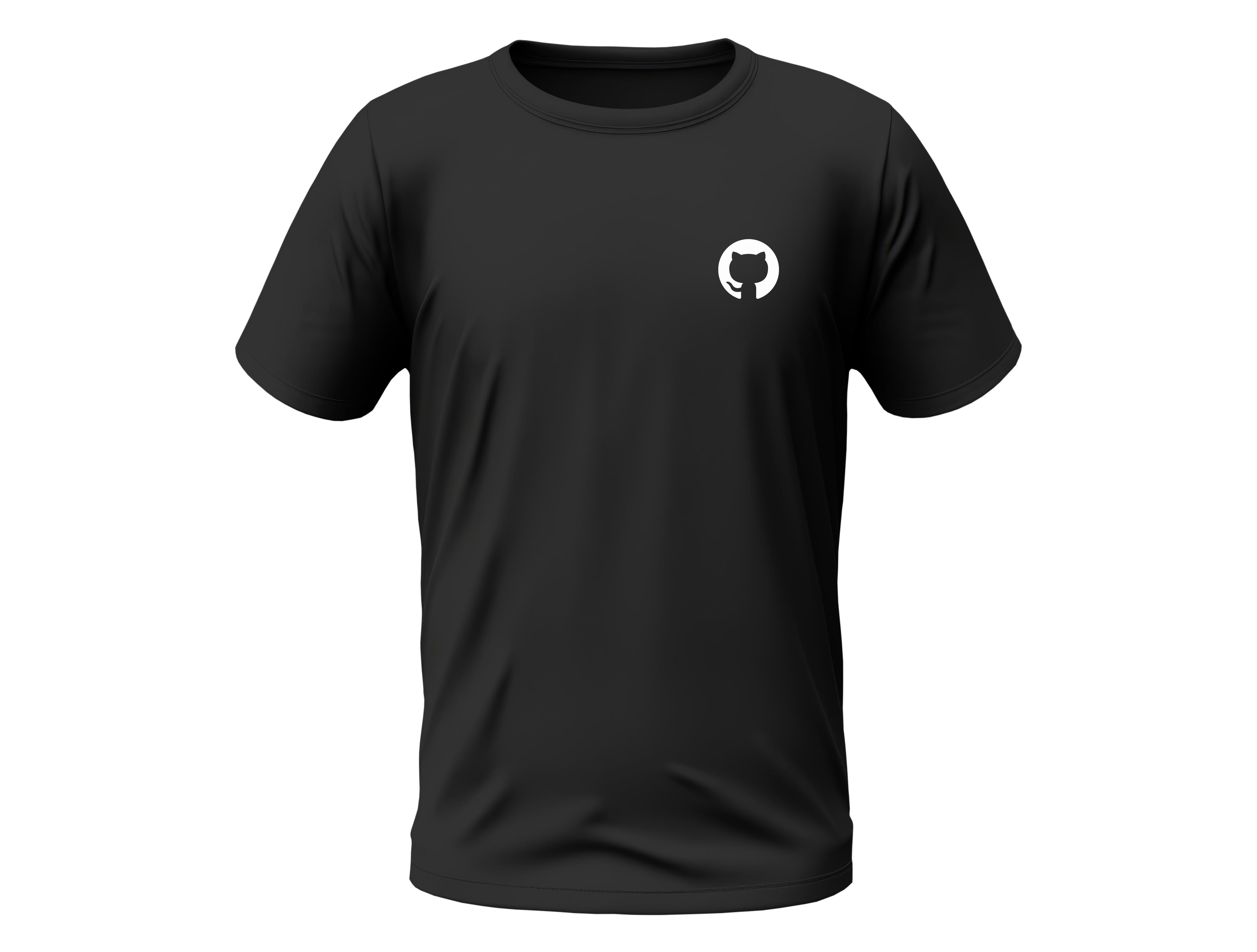 Nome do produto: Camisa GitHub - Logo canto Preta
