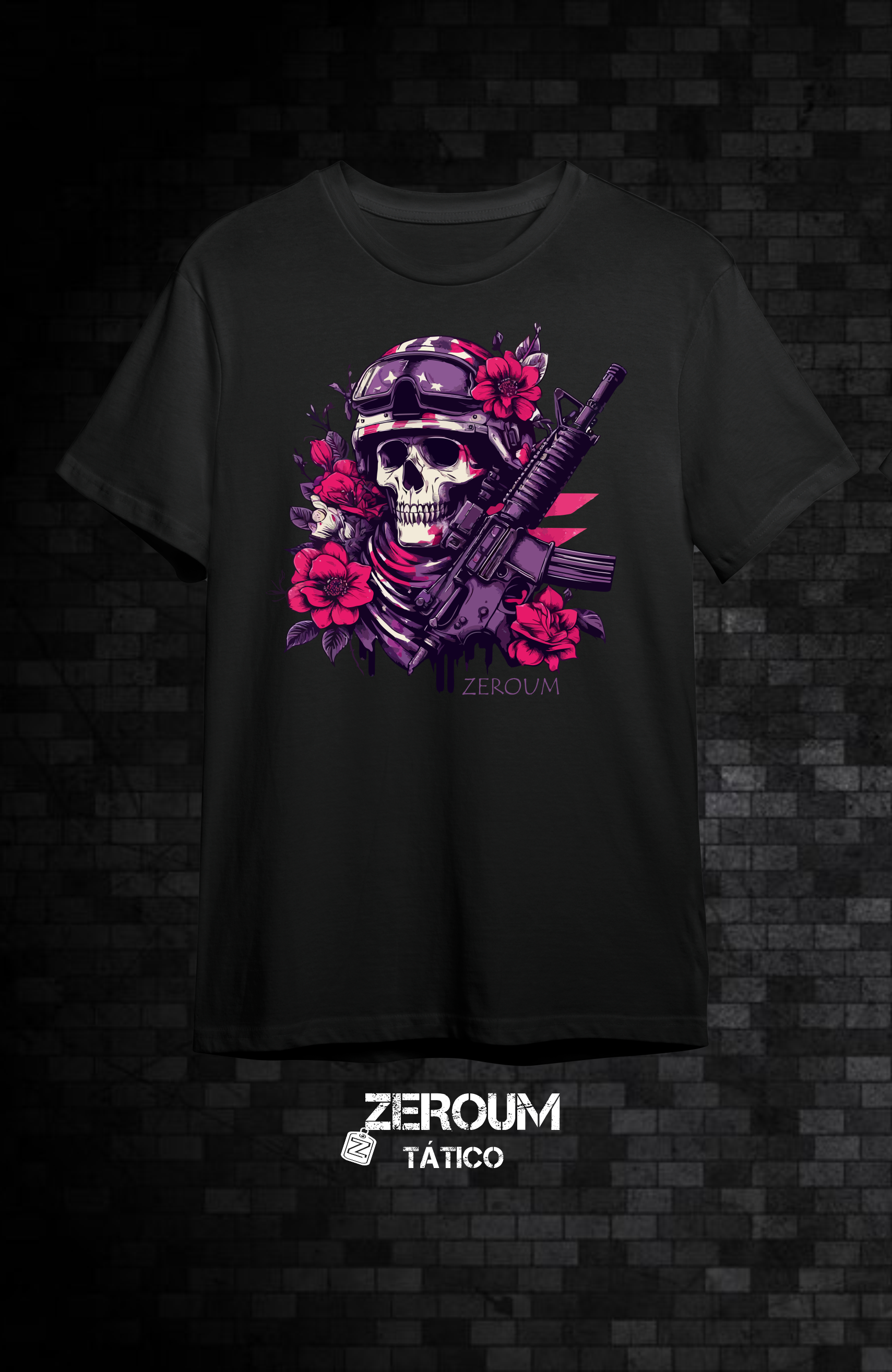 Nome do produto: T SHIRT FIGHT LIKE A SKULL