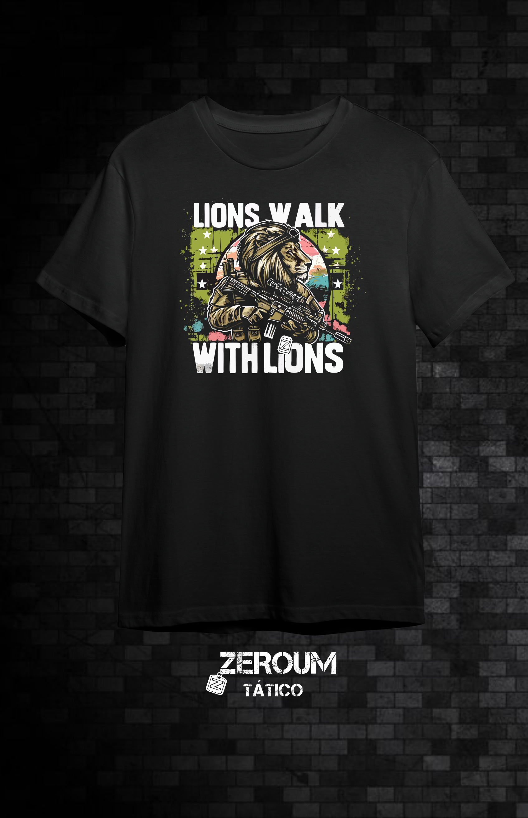 Nome do produto: T SHIRT LIONS WALK WITH LIONS
