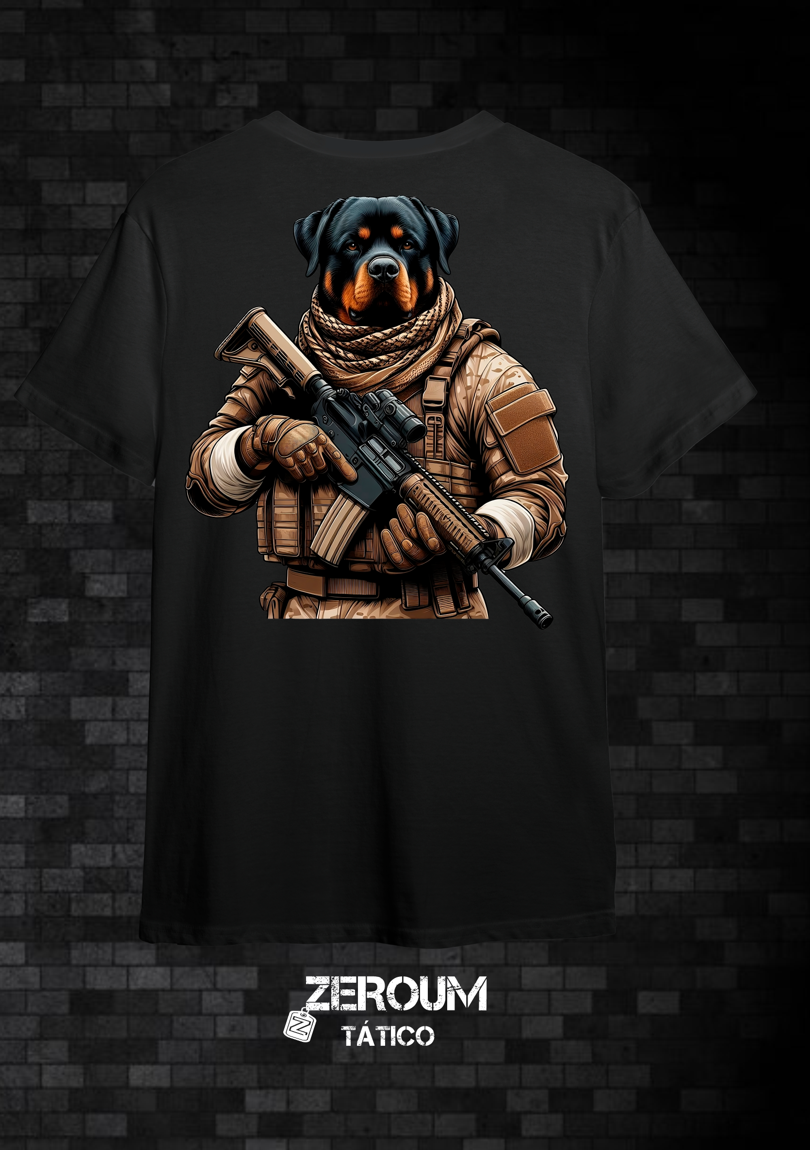 Nome do produto: T SHIRT ROTTWEILER  - ESTAMPA COSTAS 