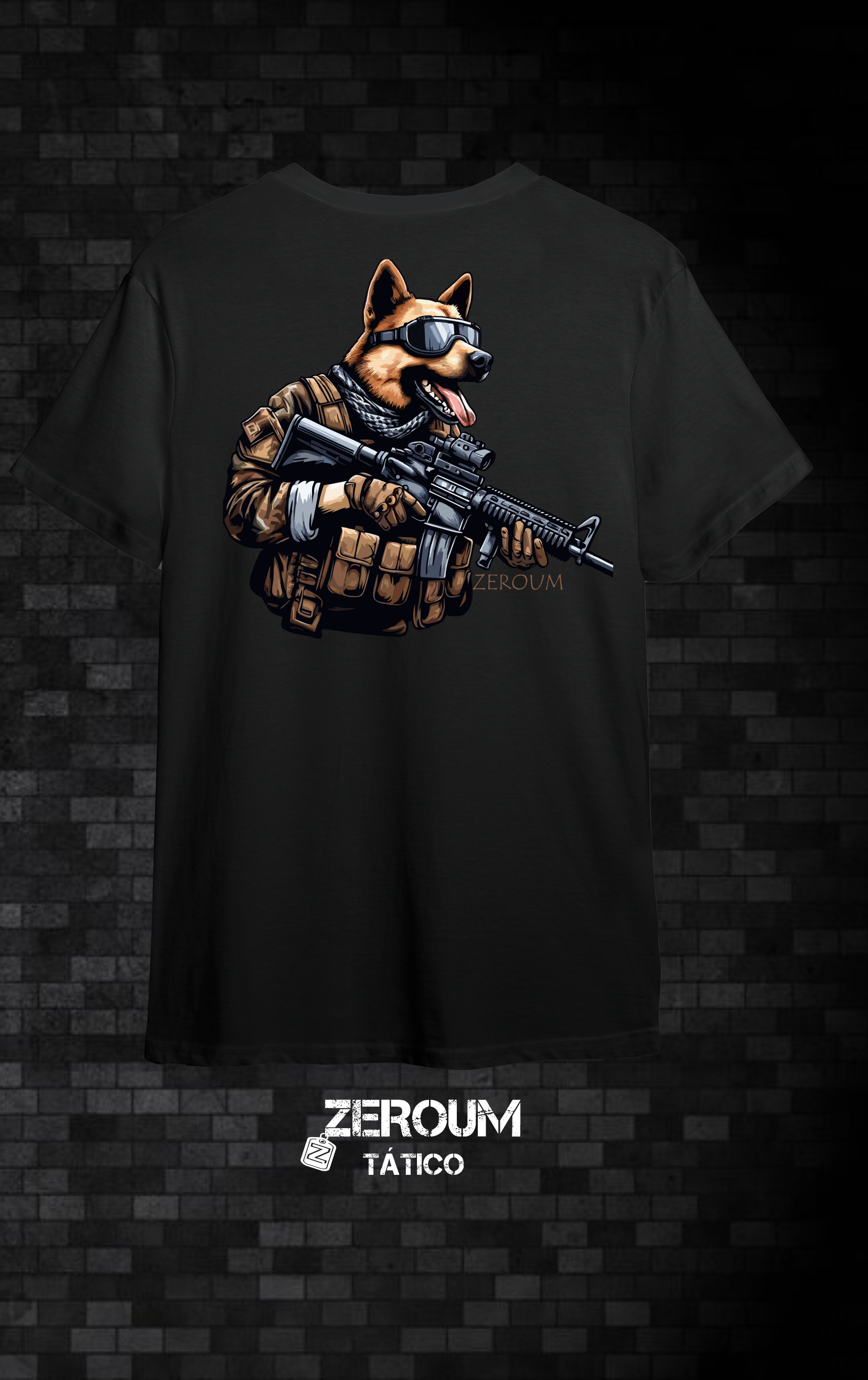 Nome do produto: T SHIRT K-9 TÁTICO - ESTAMPA COSTAS 