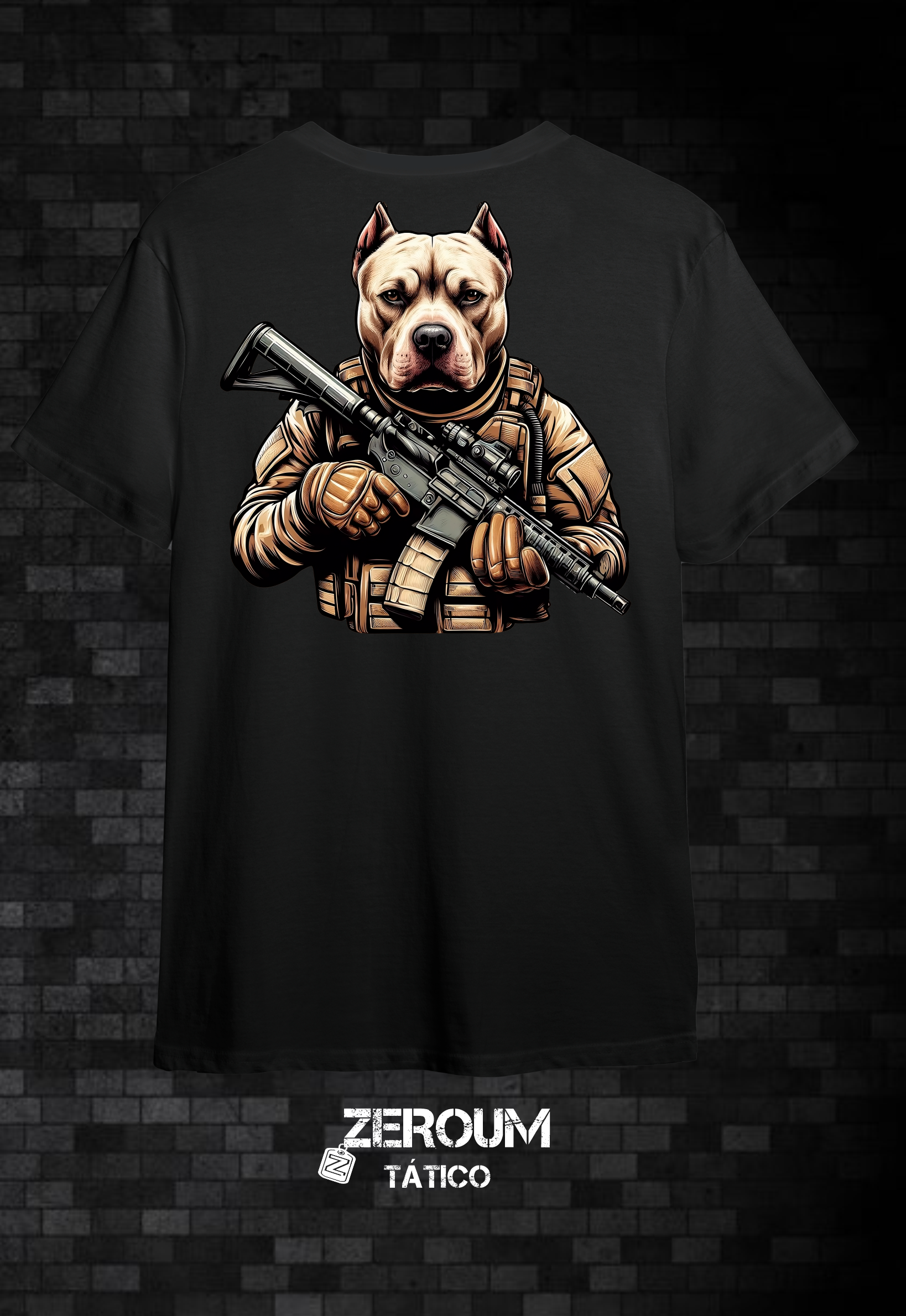 Nome do produto: T SHIRT PITBULL TÁTICO - ESTAMPA COSTAS 