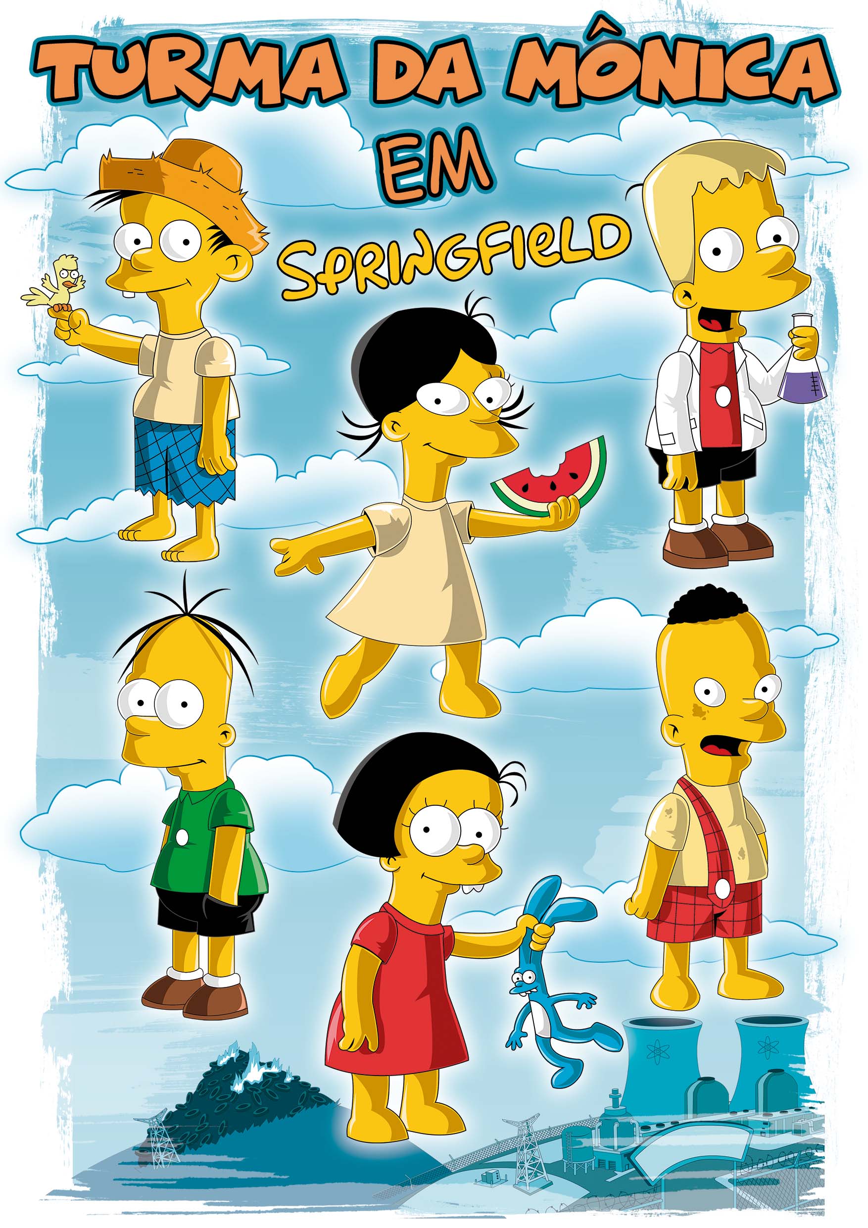 Nome do produto: Camiseta Turma da Mônica Springfield