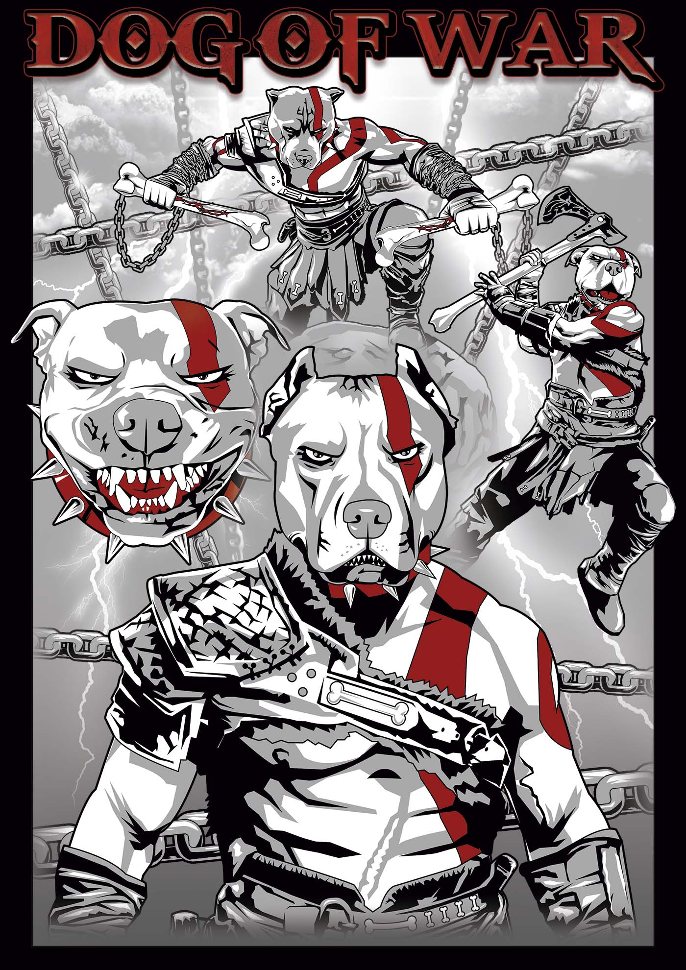 Nome do produto: Camiseta Dog of War (Kratos) 