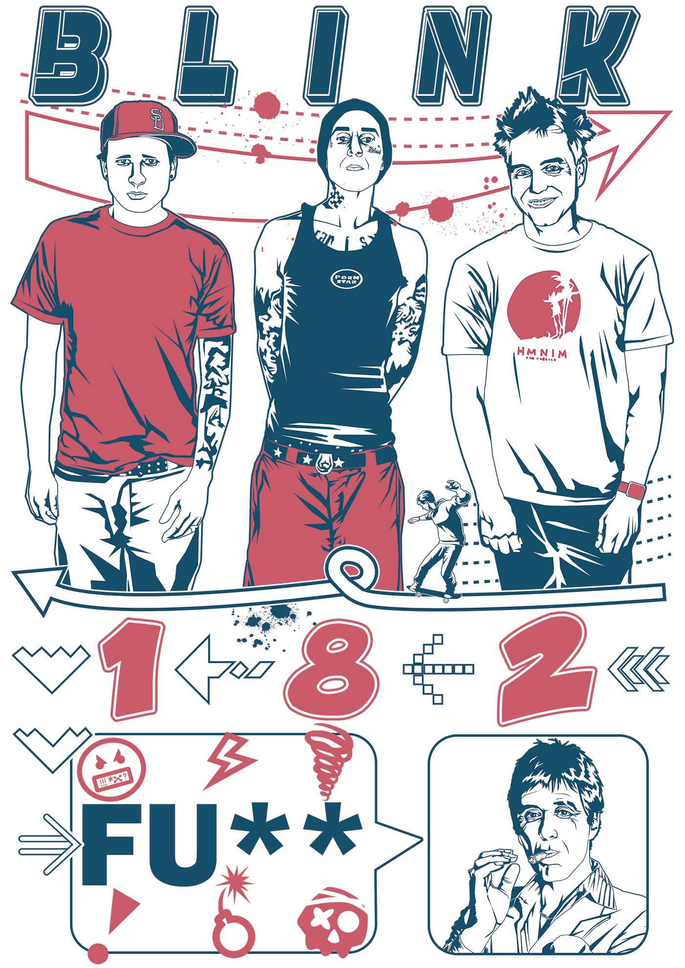 Nome do produto: Camiseta Blink182 Fu**(Pacino)