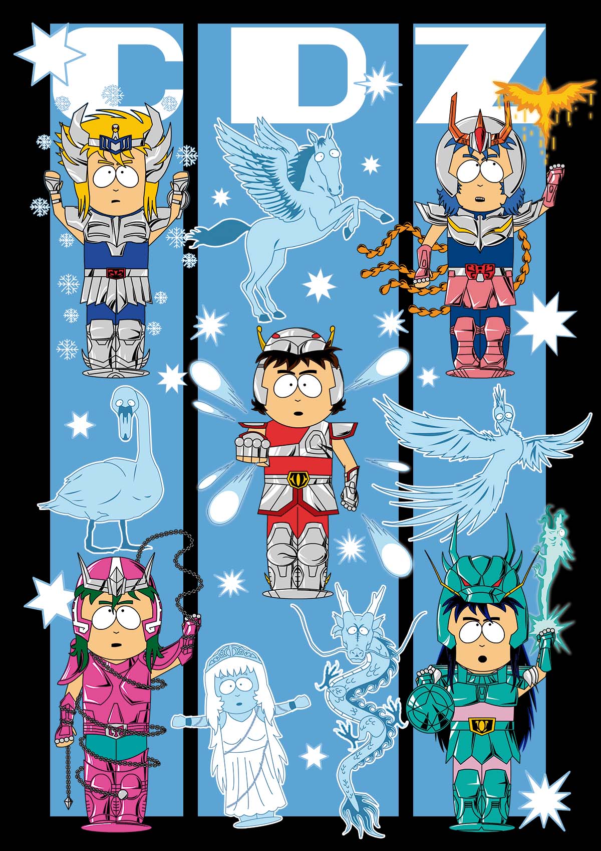 Nome do produto: Camiseta Cavaleiros do Zodíaco (SP)