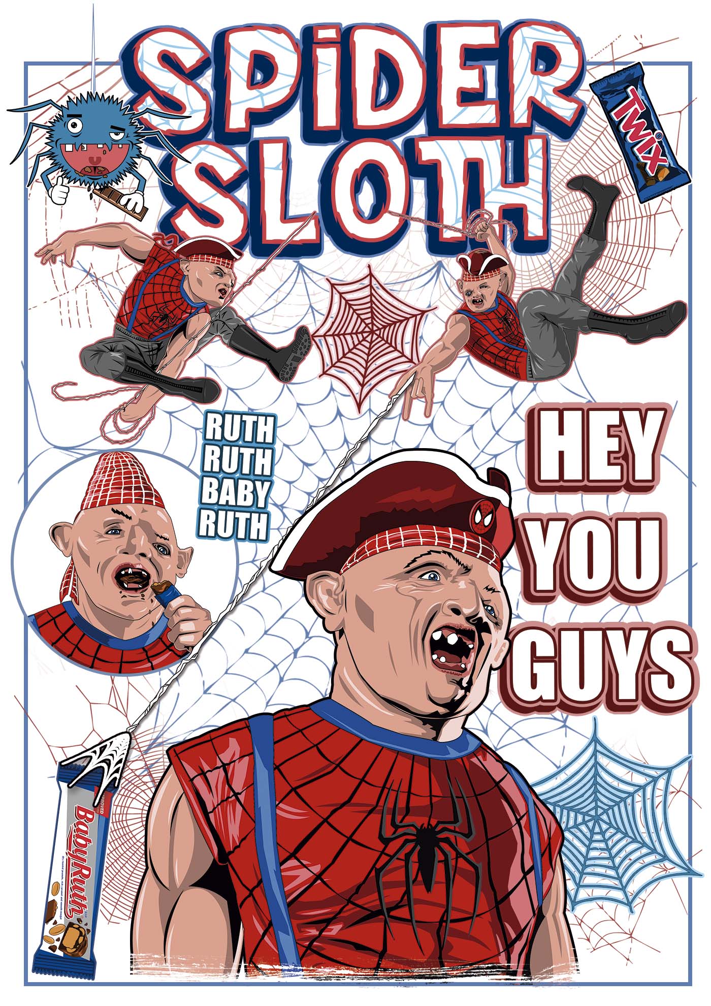 Nome do produto: Camiseta Spider Sloth (Goonies)