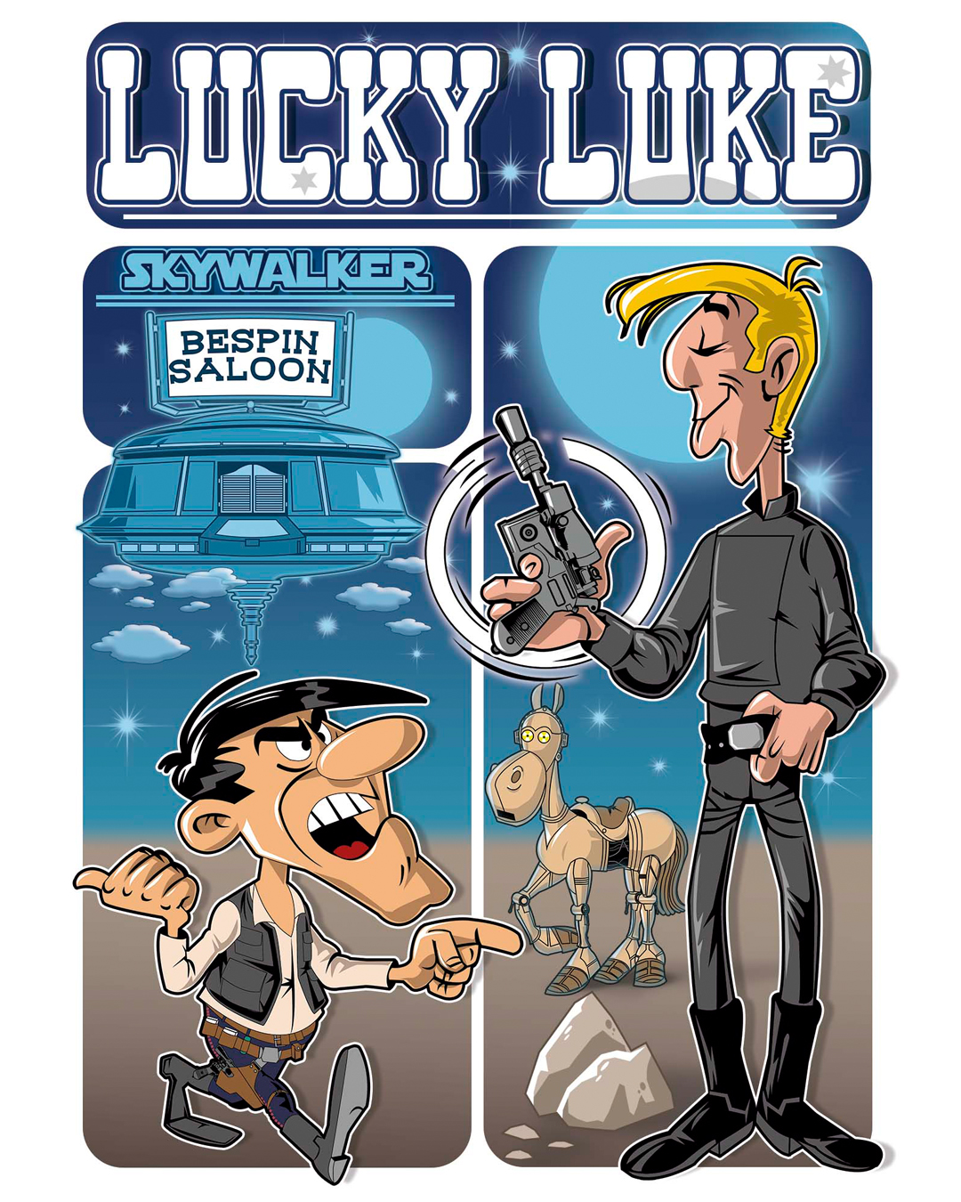 Nome do produto: Camiseta Lucky Luke (Skywalker)
