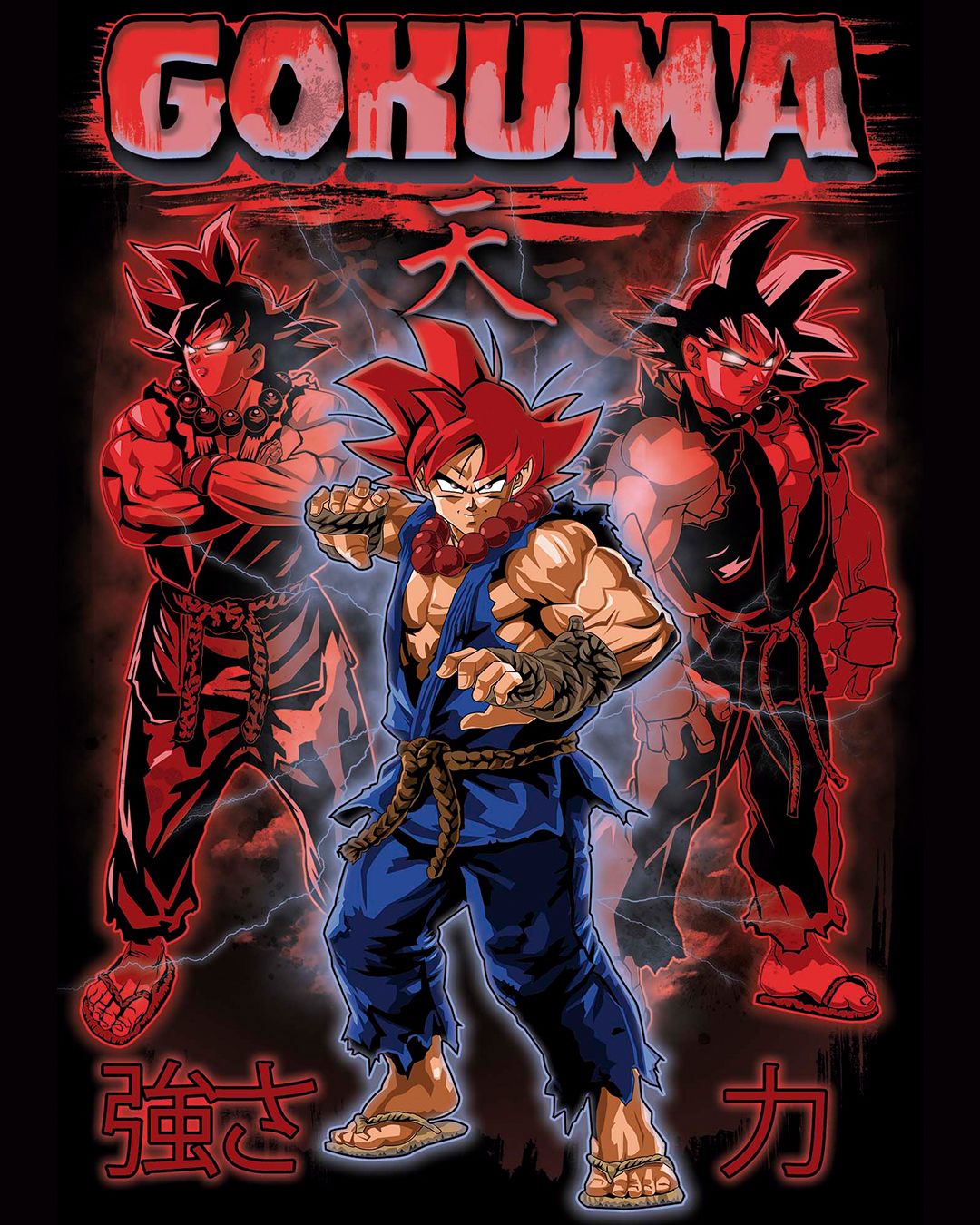 Nome do produto: Camiseta Gokuma (Goku + Akuma)