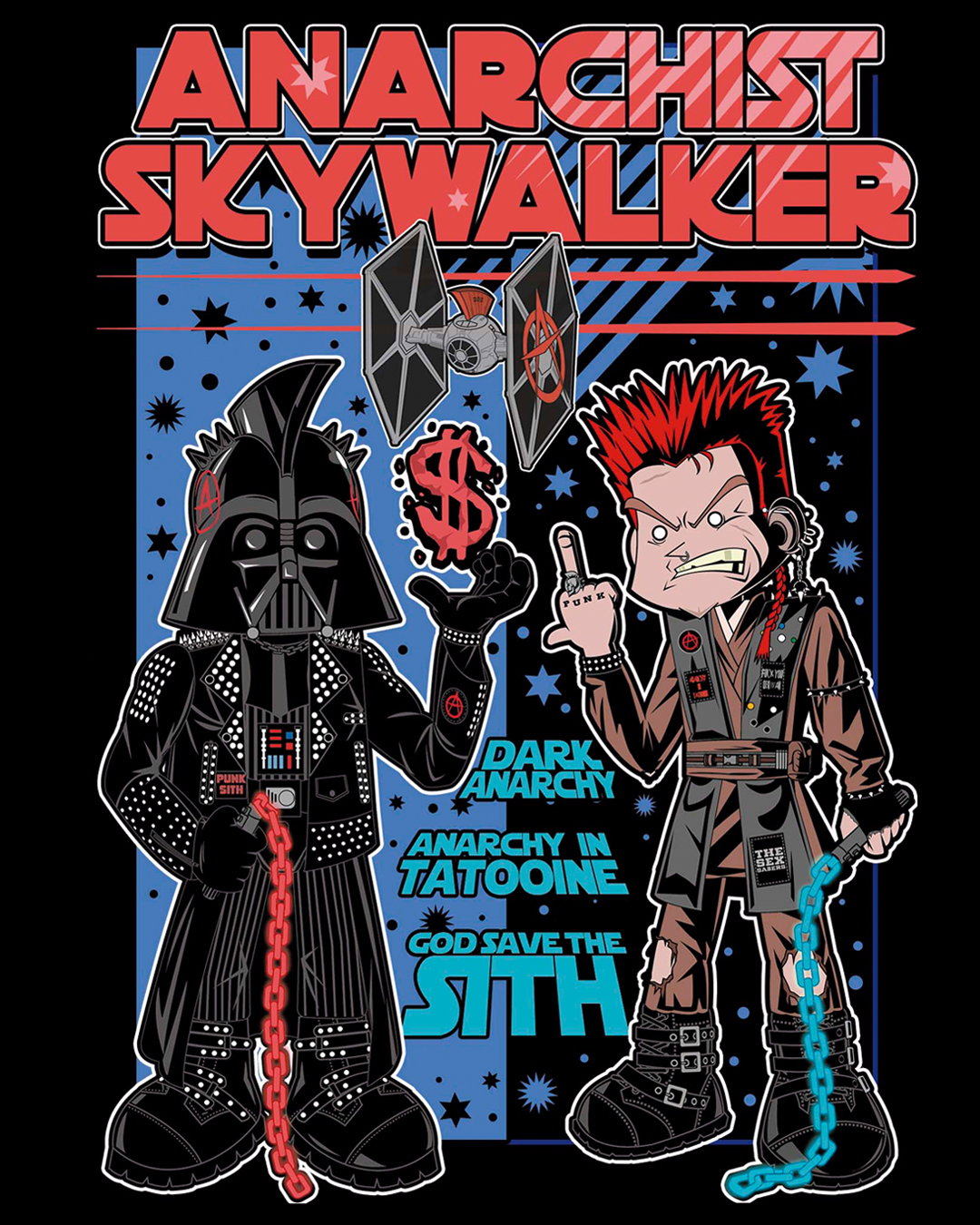 Nome do produto: Camiseta Anakin Skywalker / Vader Punk