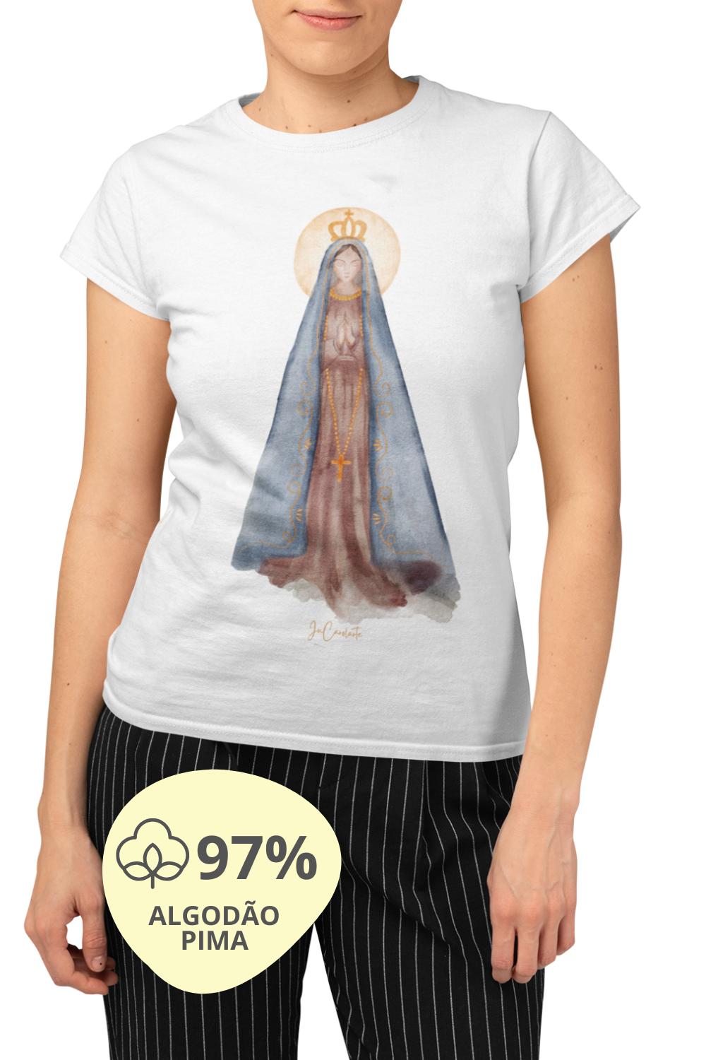 Camiseta Feminina Pima - Mãezinha Aparecida #02