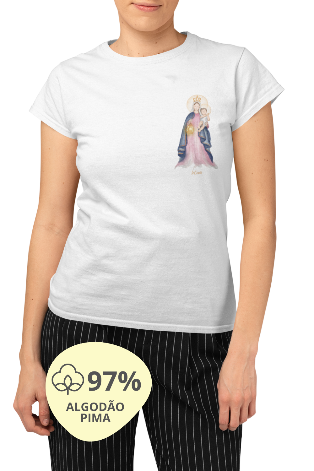 Camiseta Feminina Pima - Mãezinha da luz #02