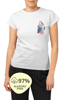 Camiseta Feminina Pima - Mãezinha de Deus #01
