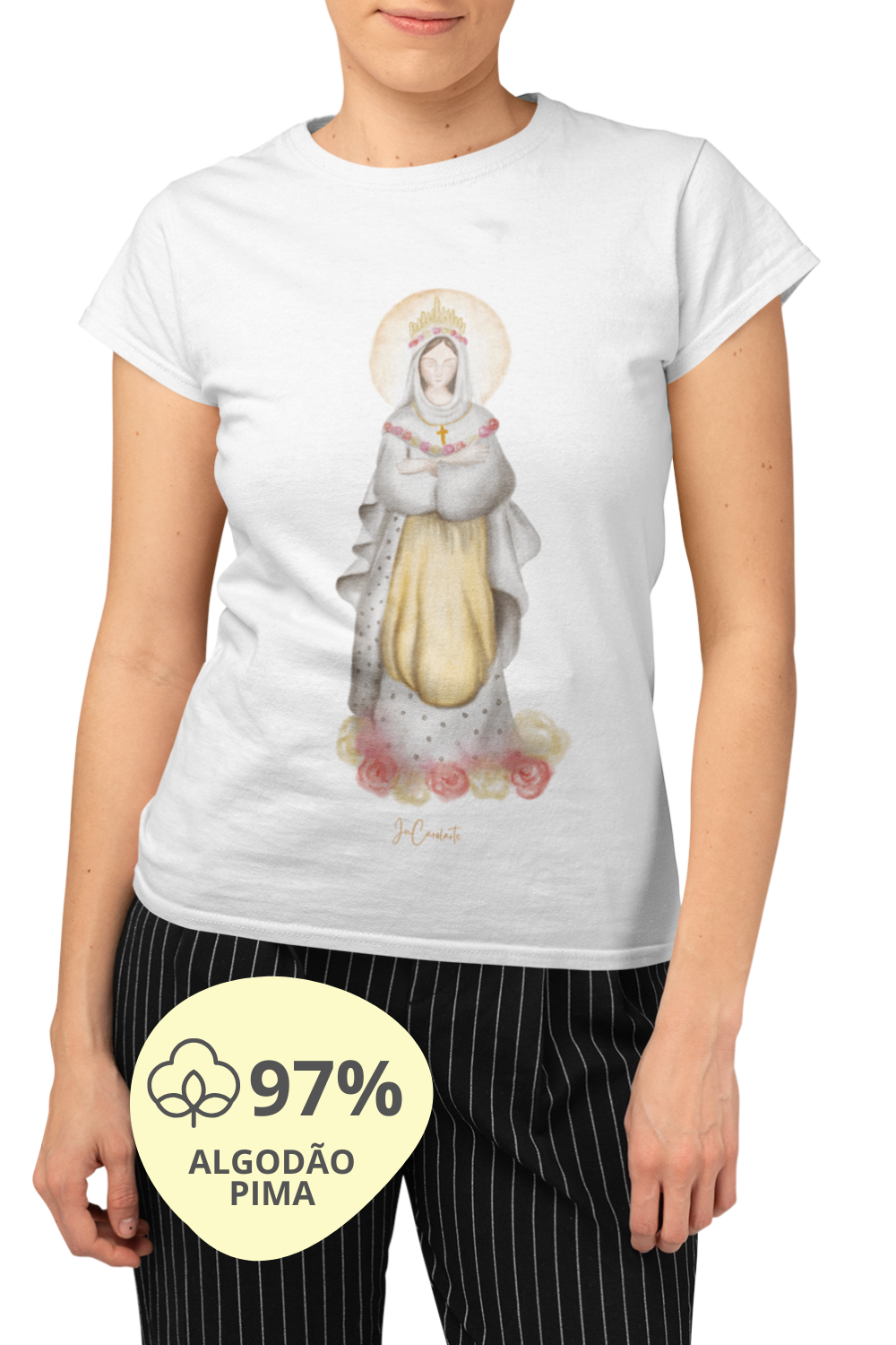 Camiseta Feminina Pima - Mãezinha de La Sallete #02