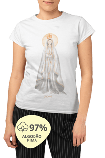 Camiseta Feminina Pima - Mãezinha de Fátima #02