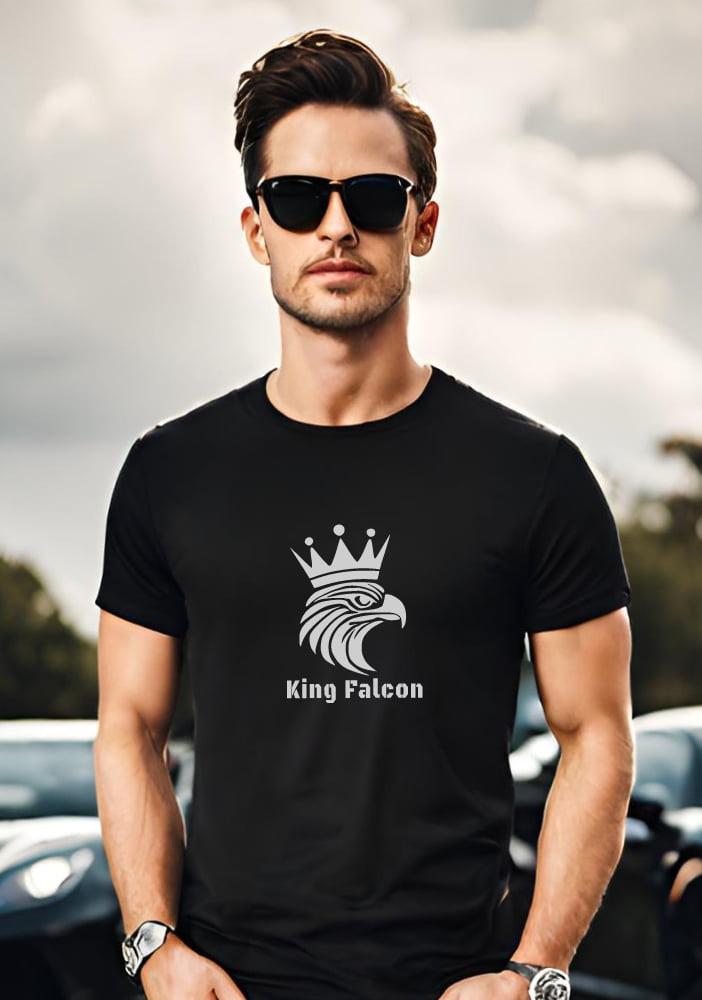 Nome do produto: Camiseta King Falcon Cenral C/Escrita em Algodão Prime