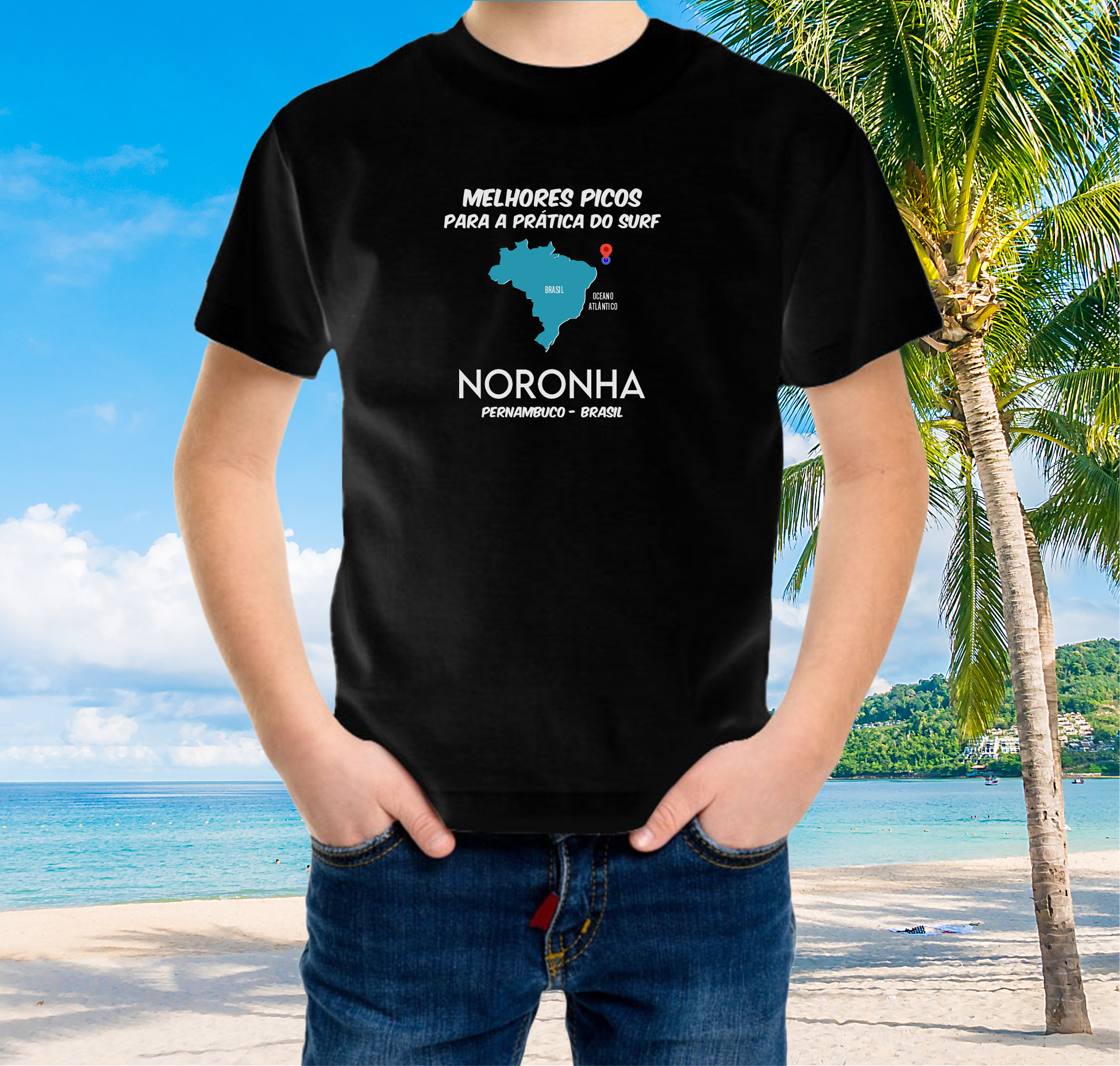 Nome do produto: Camiseta 10-14 anos Noronha - Ref 704