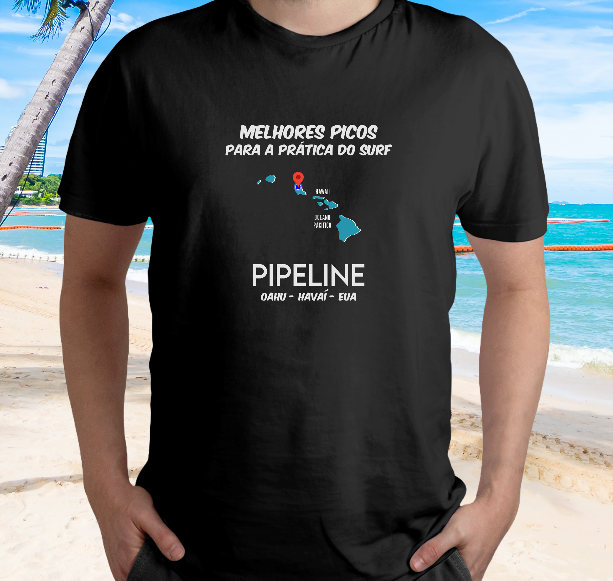 Nome do produto: Camiseta Surf Spot Pipeline - Color - Ref 210