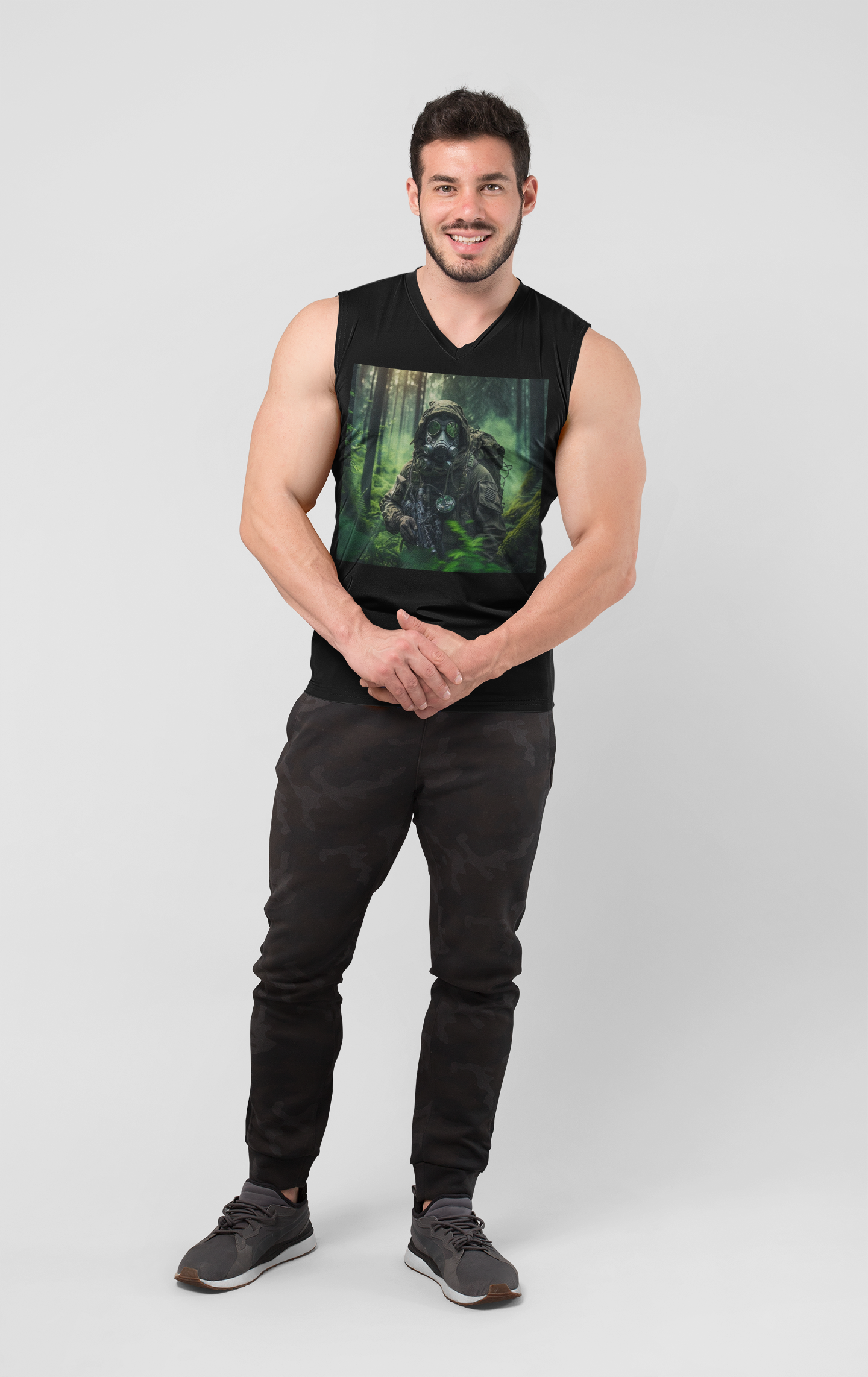 Nome do produto: camouflaged soldier - Regata