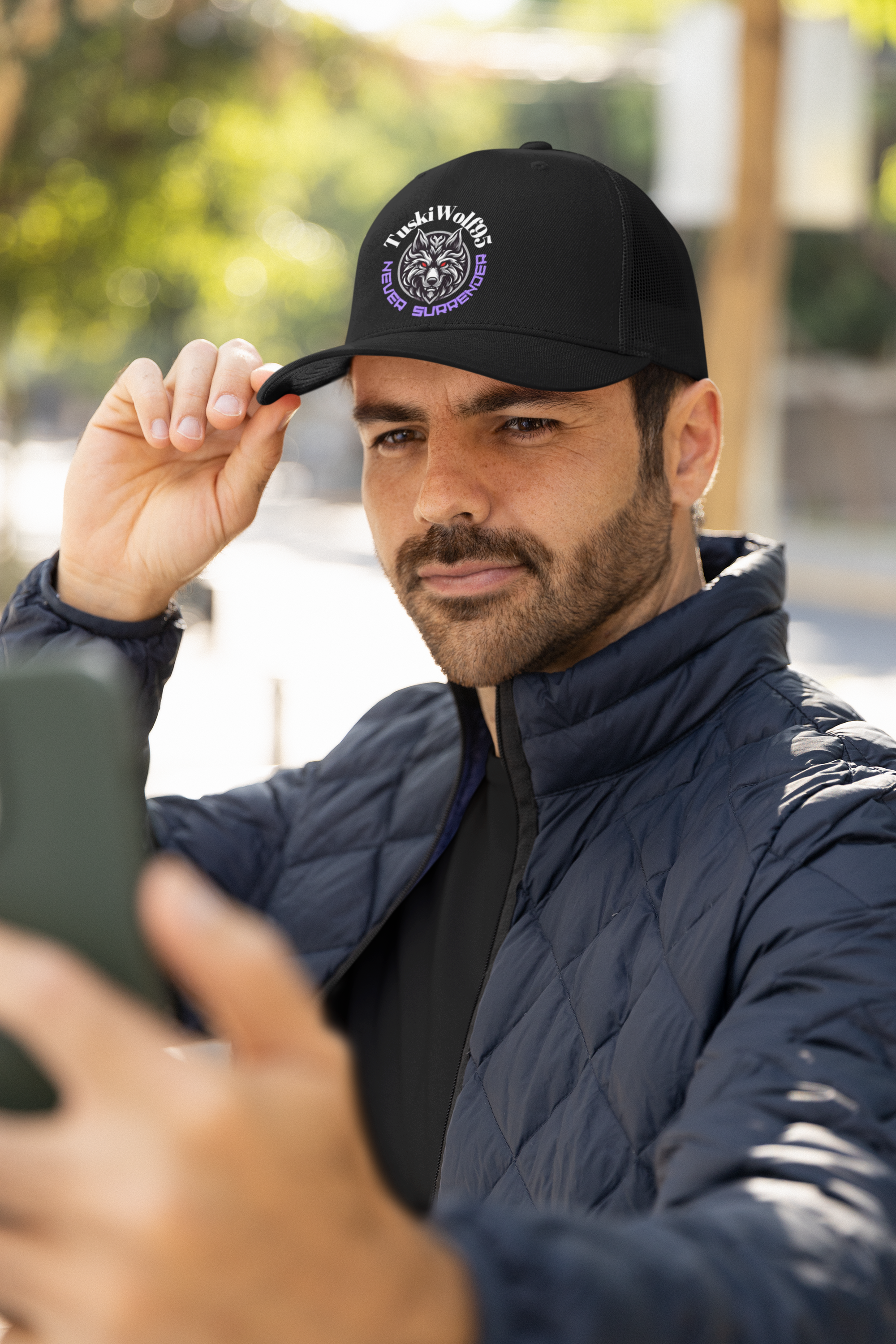 Nome do produto: Boné Americano com Rede - TuskiWolf95 Blue