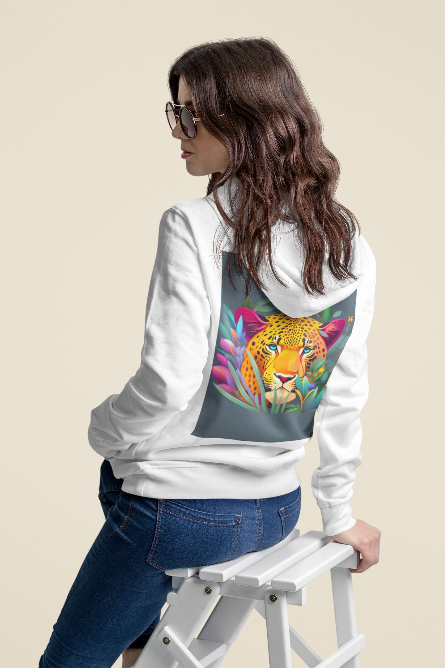 Nome do produto: Moletom Zíper Unissex - Coleção Face do Jaguar #02/04