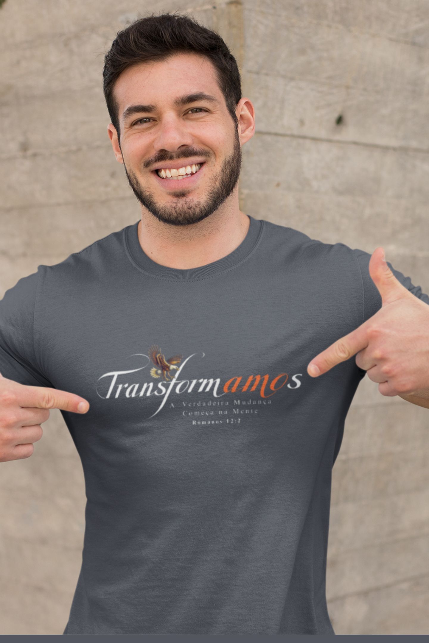 Nome do produto: T-Shirt Pima Unissex 33 - TransformAMOs - Romanos 12.2 