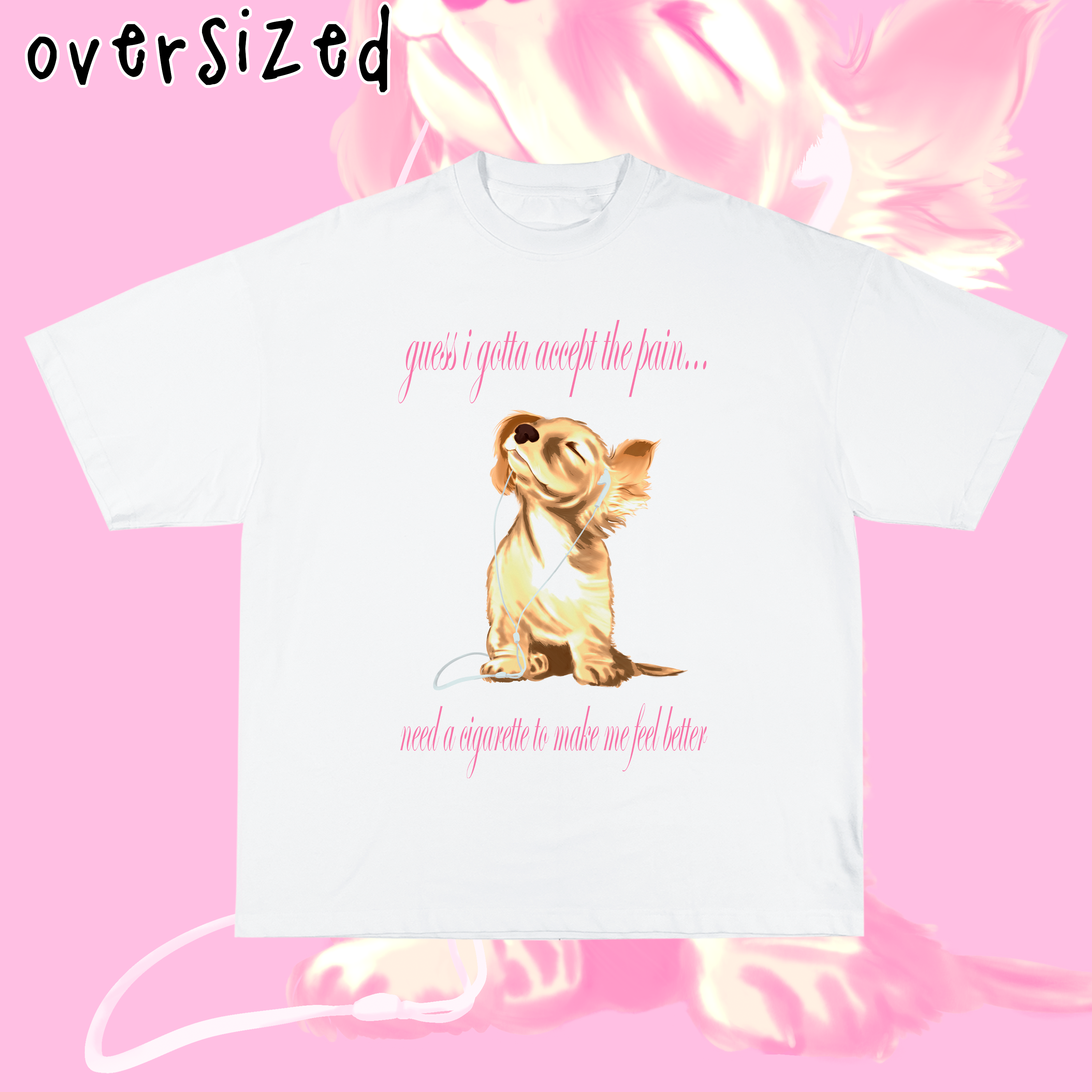 Camiseta Oversized 'HEADPHONES ON' (Addison Rae)'