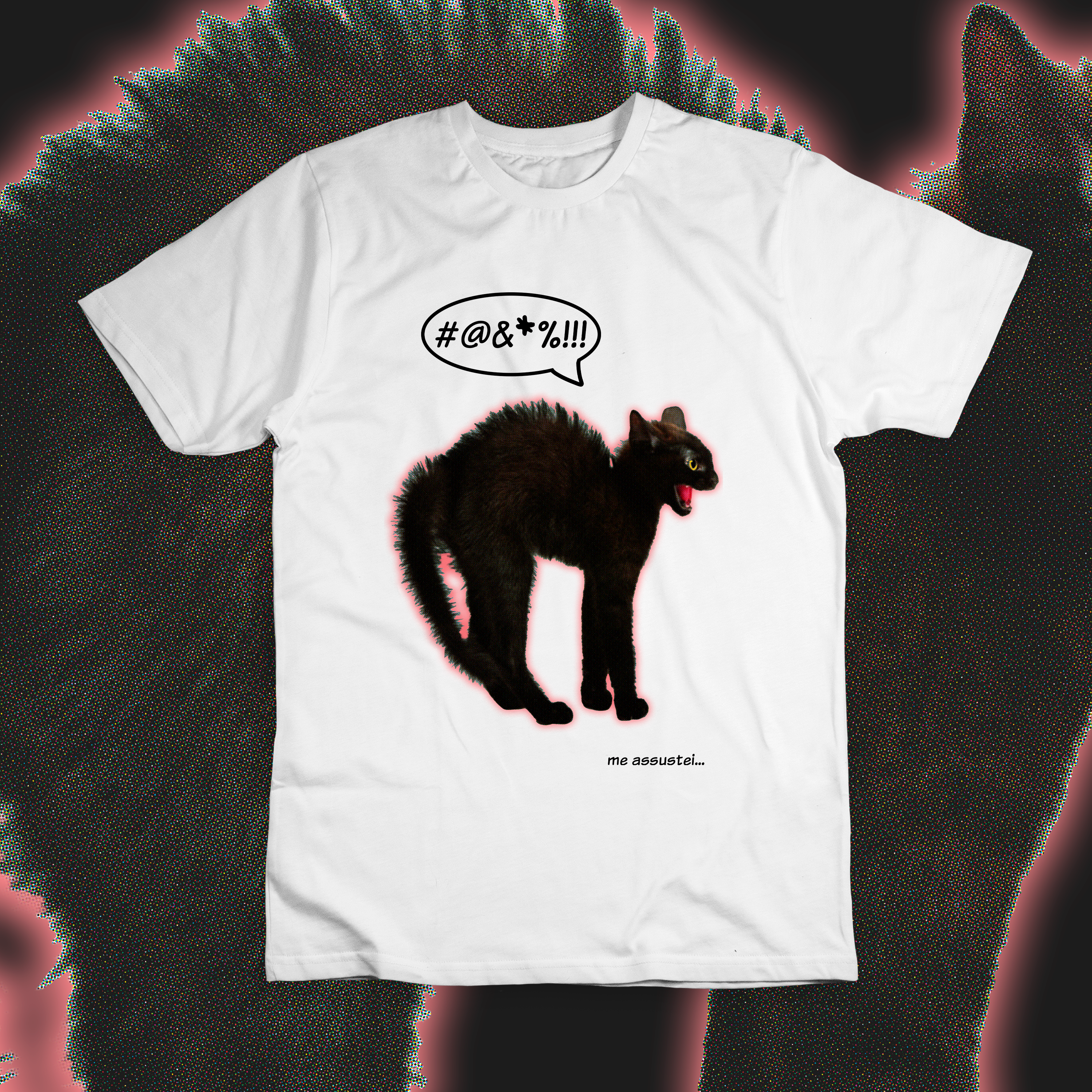 Camiseta 'me assustei (gatinho)'