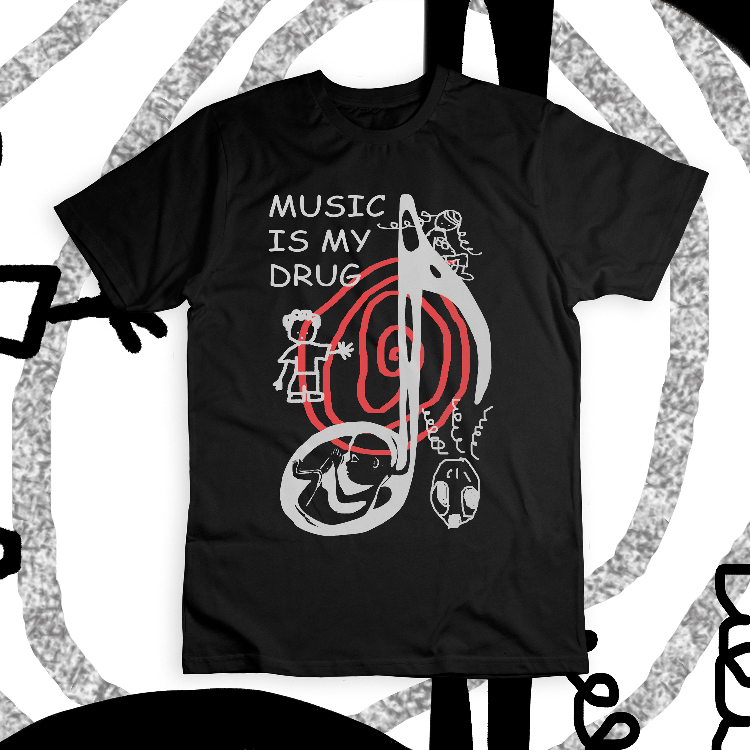 Camiseta 'MUSIC IS MY DRUG'