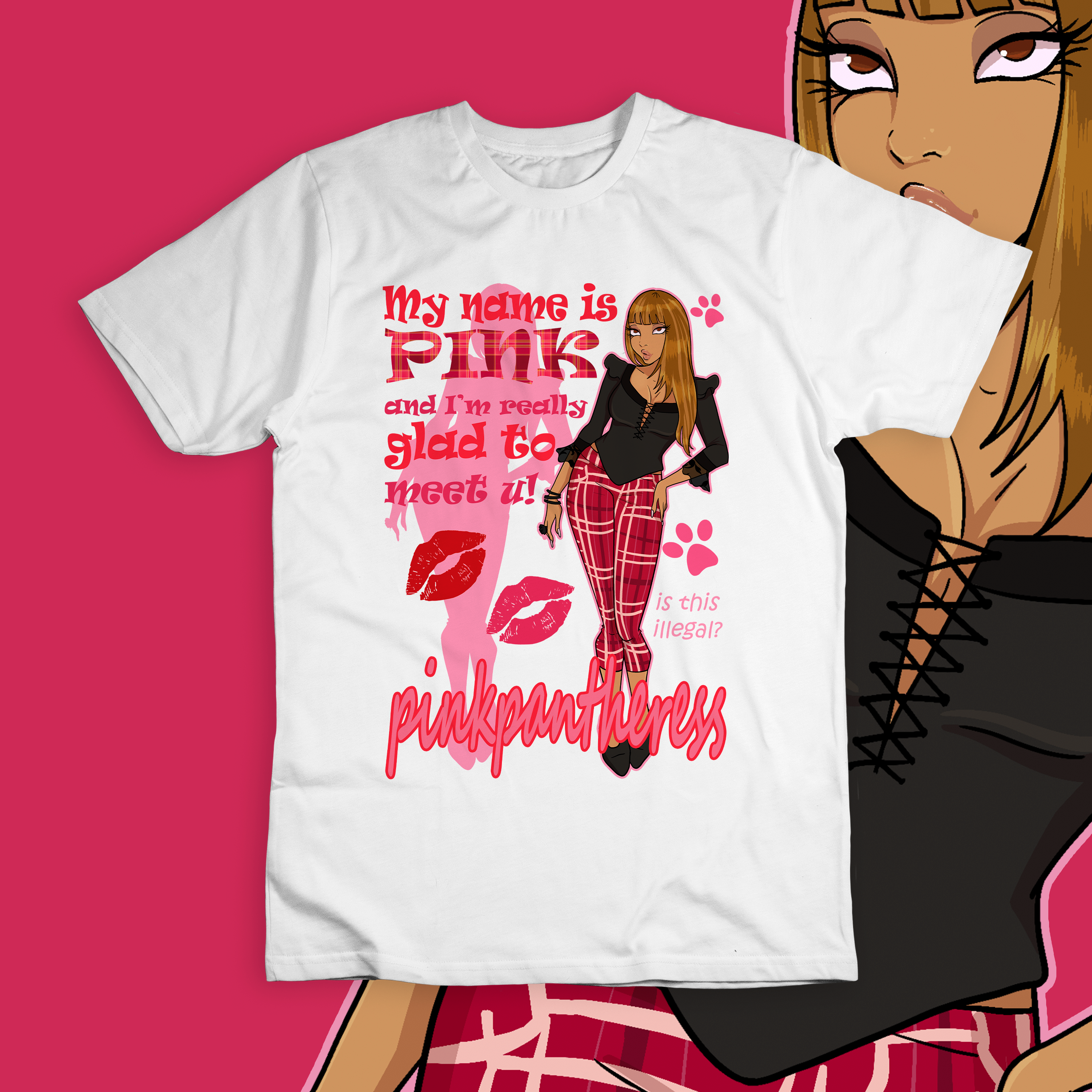 Camiseta 'PINKPANTHERESS - ILLEGAL'