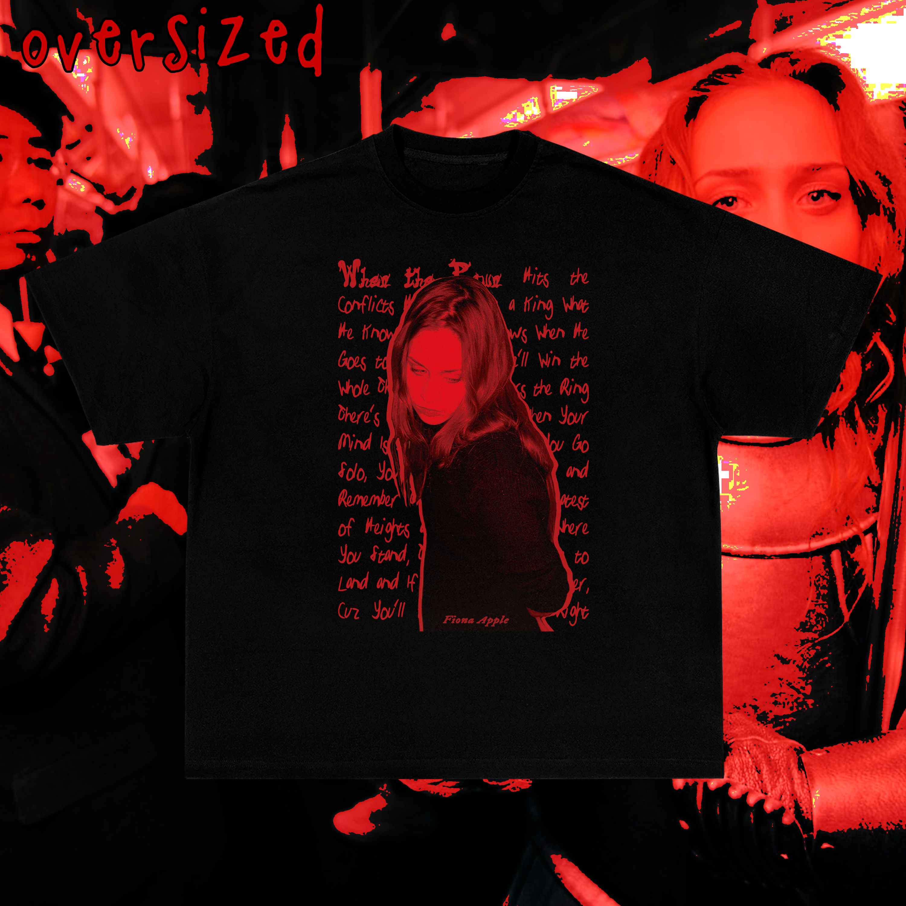 Camiseta Oversized 'FIONA APPLE - WHEN THE PAWN'