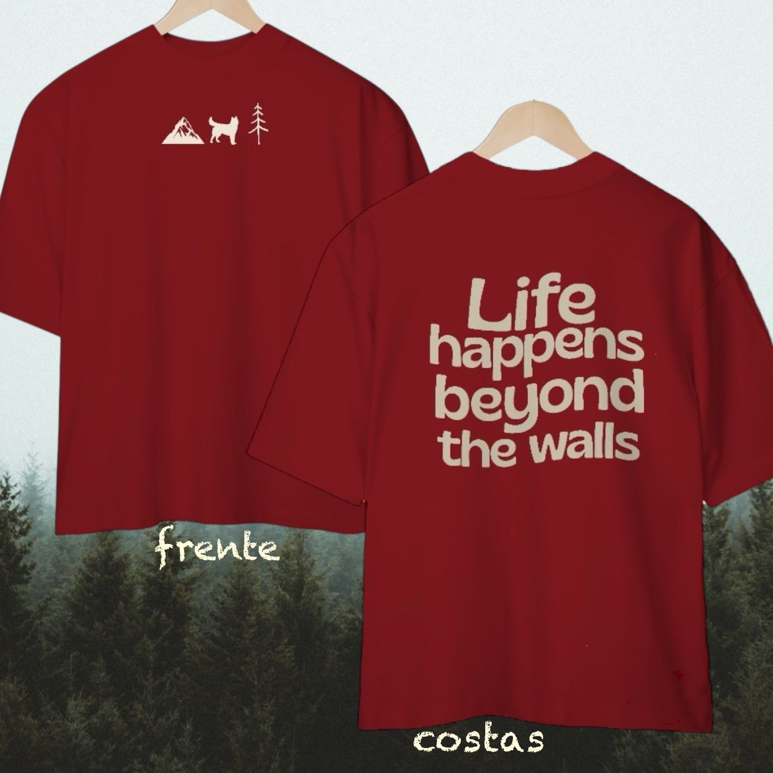 oversized • beyond the walls // frente & costas