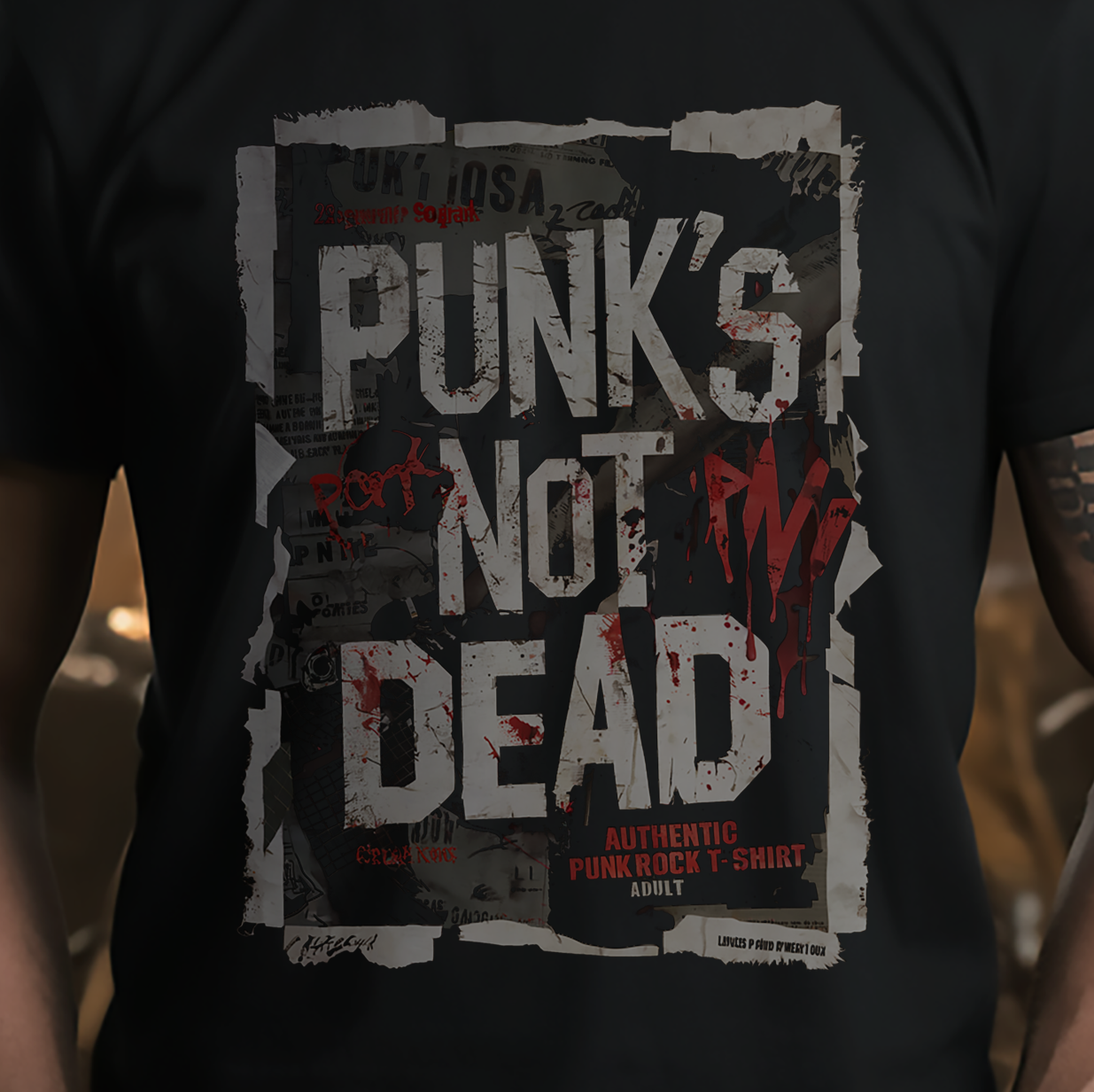Nome do produto: T-SHIRT PRIME PUNK\'S NOT DEAD
