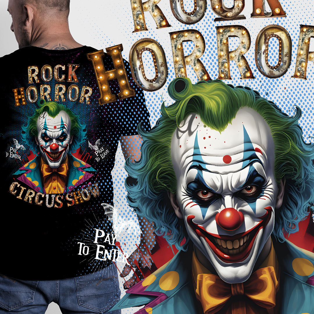 Nome do produto: T-SHIRT ROCK HORROR CIRCUS