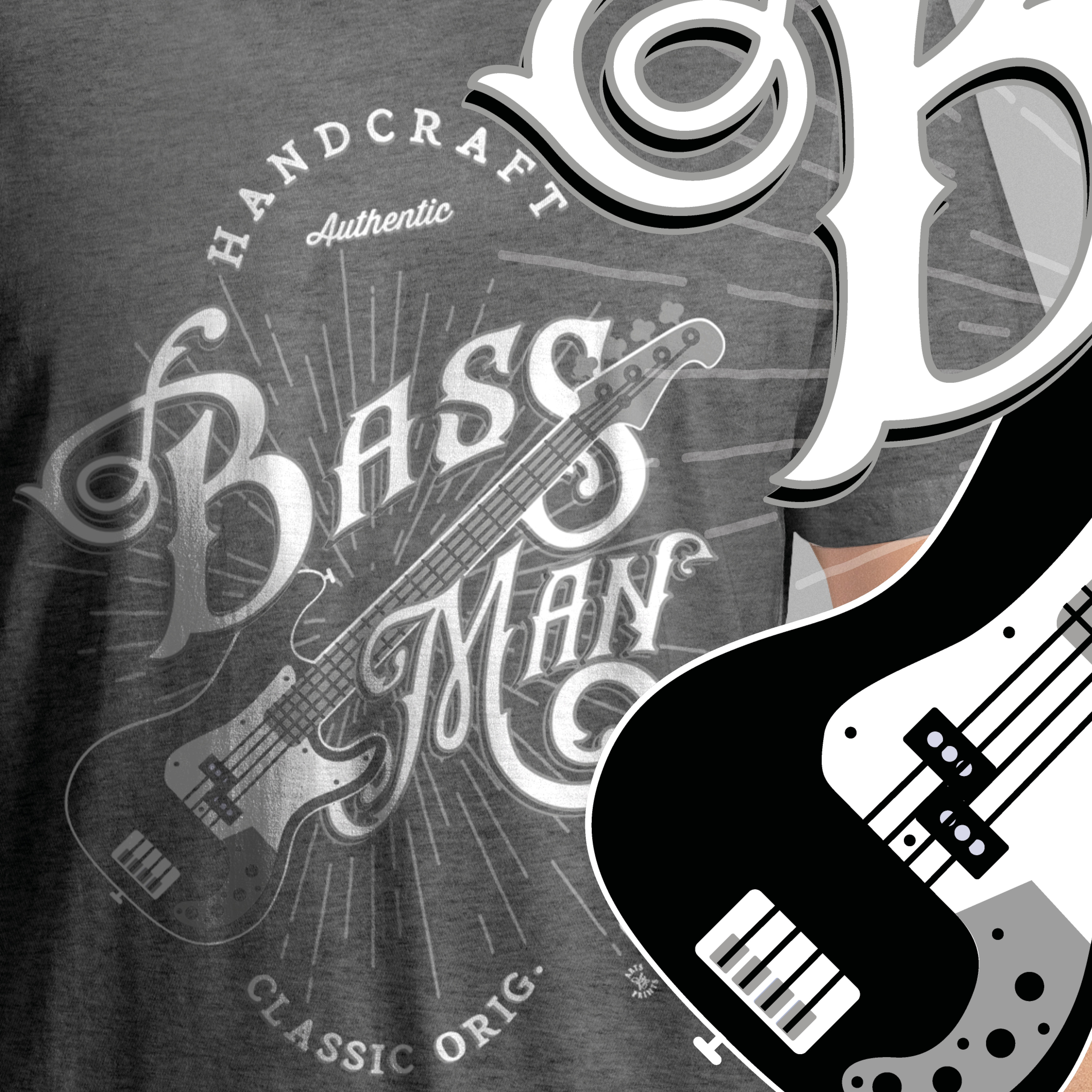 Nome do produto: TSHIRT GARAGE BAND BASS
