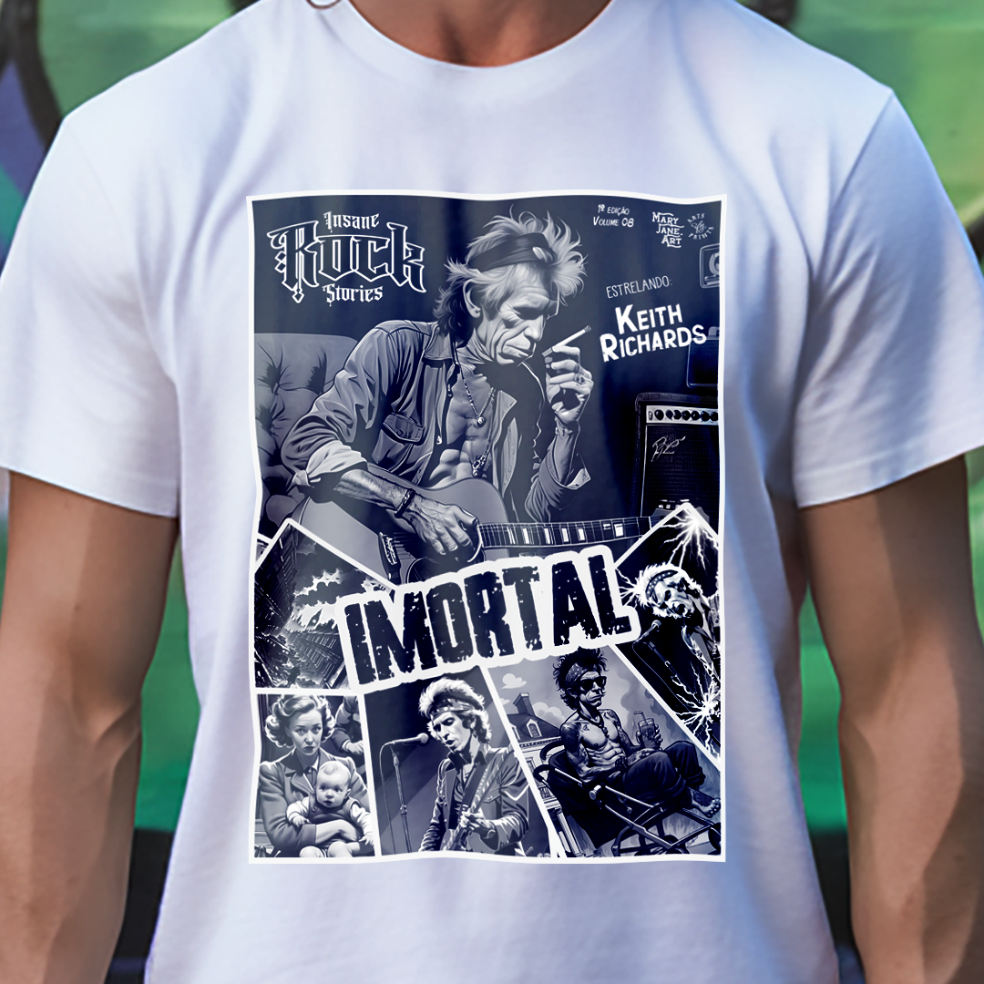 Nome do produto: T-SHIRT INSANE ROCK STORIES - KEITH RICHARDS