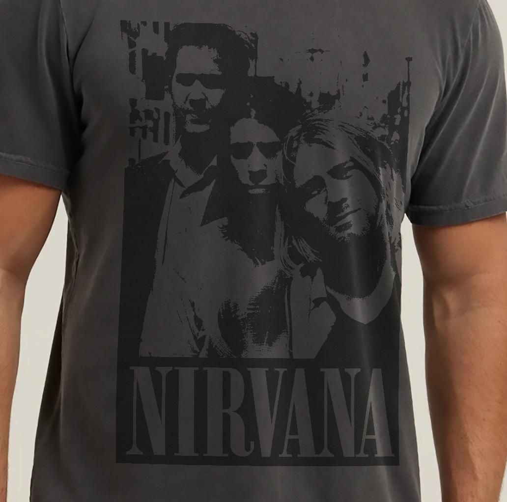 Nome do produto: T-SHIRT ESTONADA NIRVANA