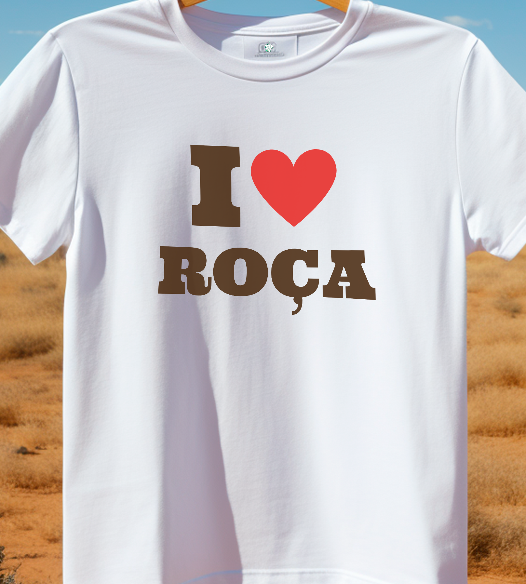 Nome do produto: TSHIRT I LOVE ROÇA - CLARA
